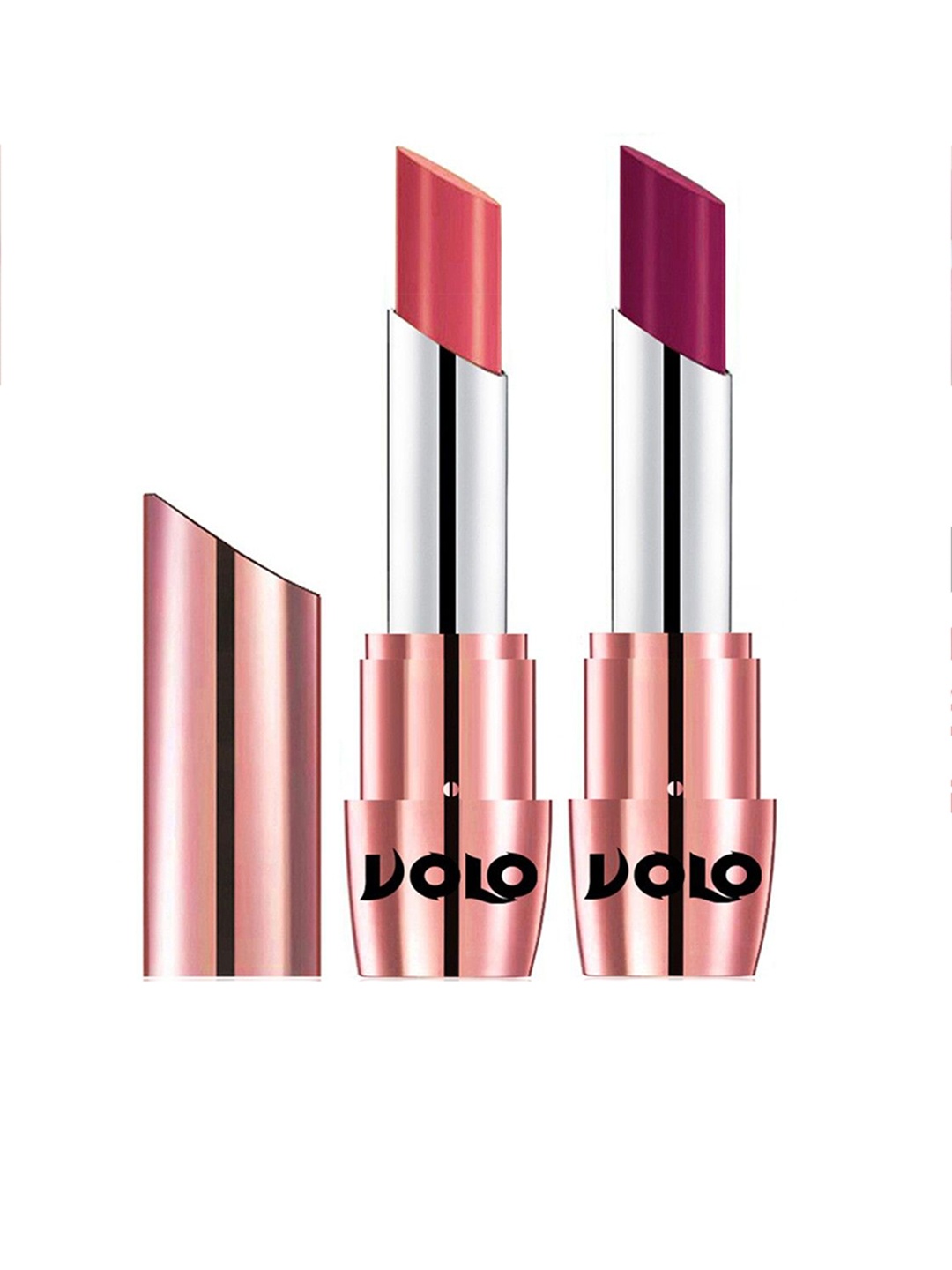

VOLO Set Of 2 Creme Matte Lipstick-3.5g-Magenta 637 - Dark Peach 645, Multi