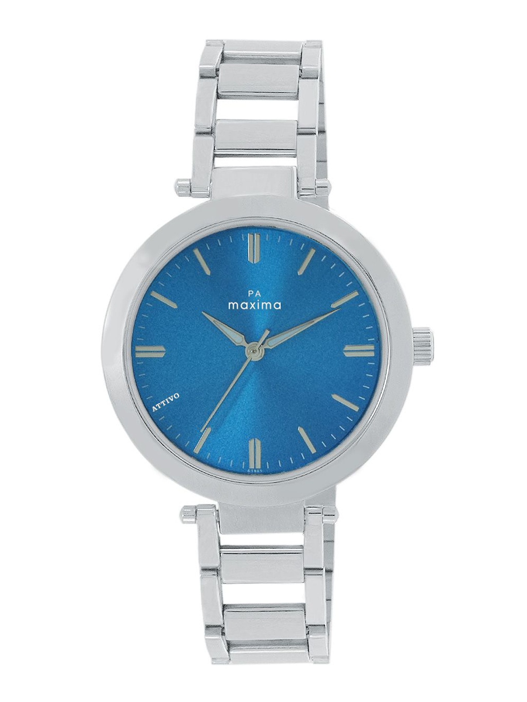 

maxima Women Dial & Stainless Steel Straps Analogue Watch 61961CMLI, Blue