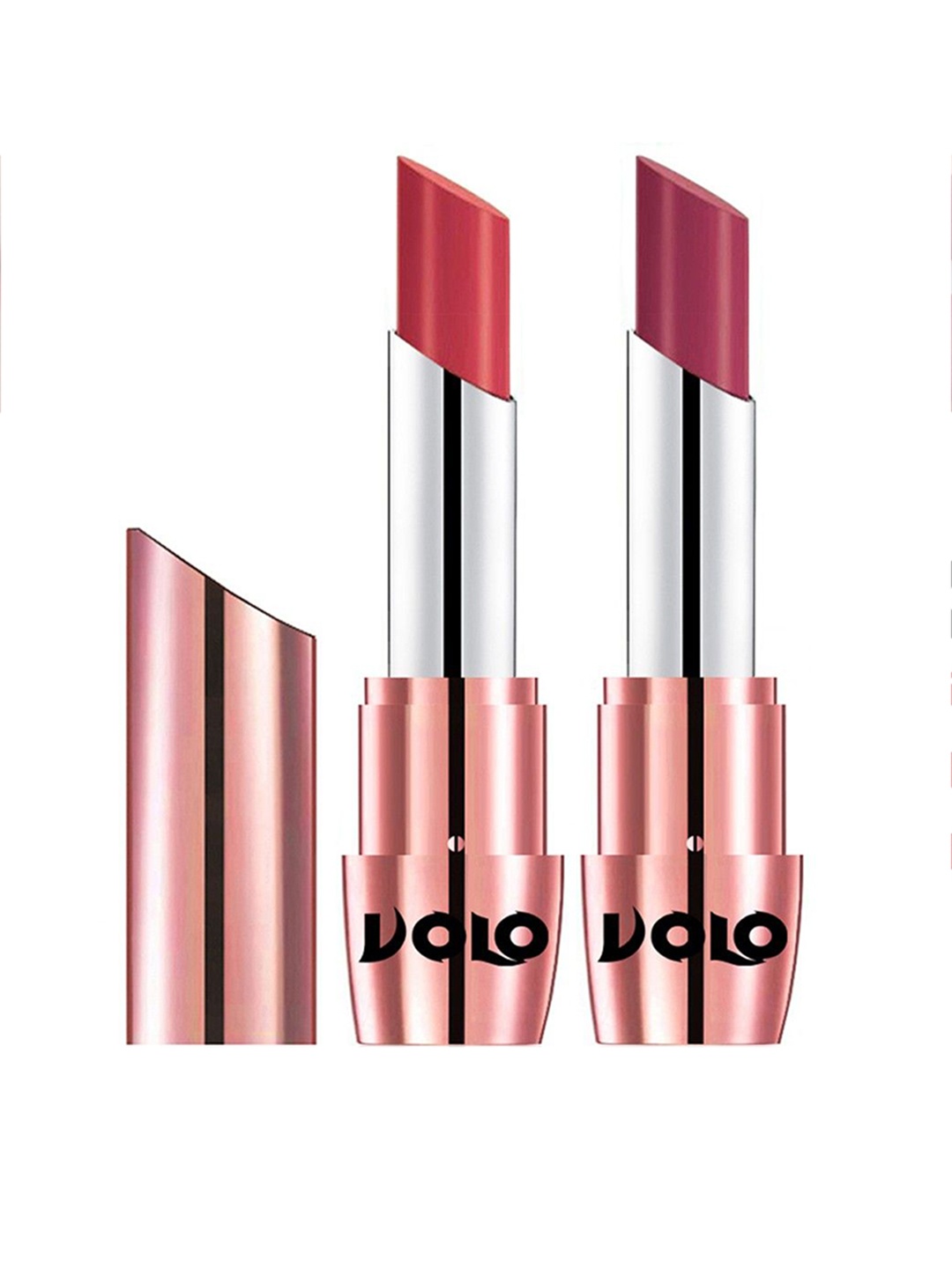 

VOLO Set Of 2 Creme Matte Lipstick - 3.5 g Each - Peach 633 & Rose Pink 638