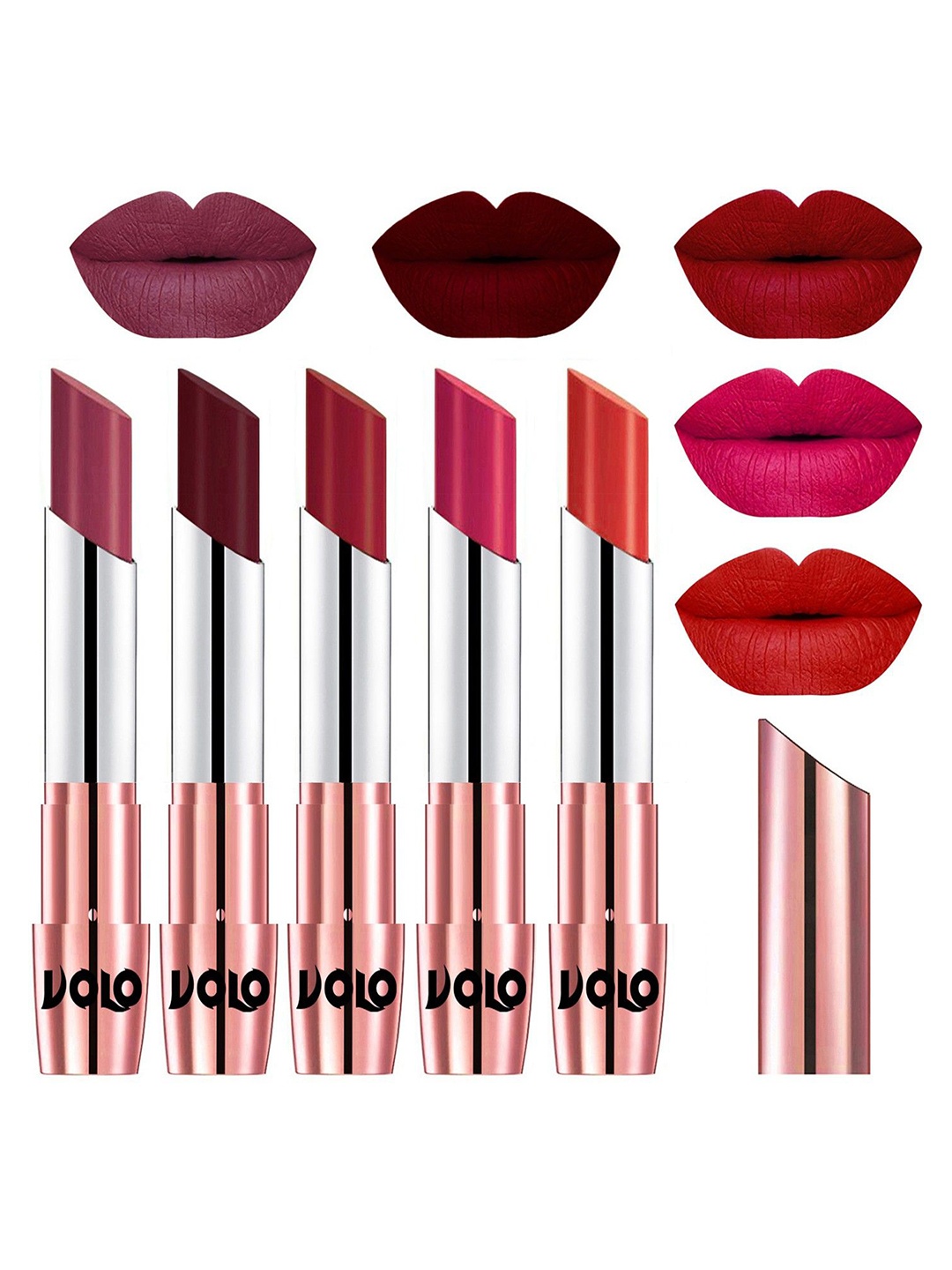 

VOLO Set Of 5 Creme Matte Lipsticks, Multi