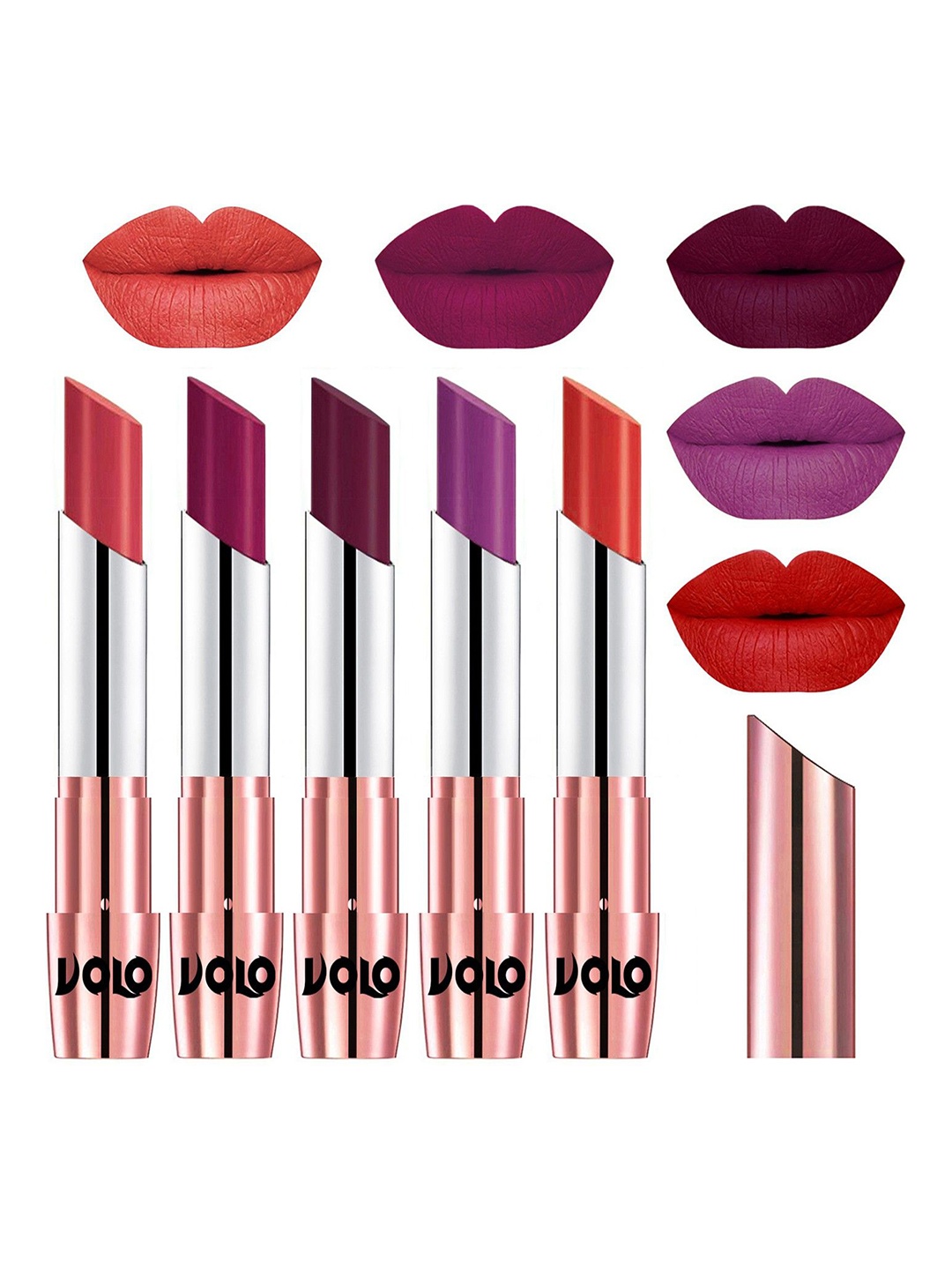 

VOLO Set Of 5 Creme Matte Lipsticks, Multi