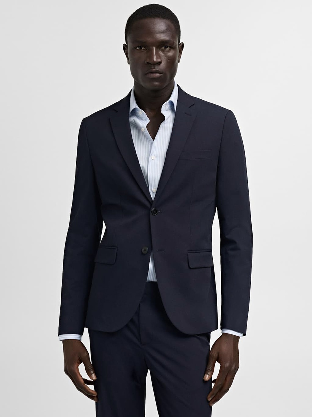 

MANGO MAN Super Slim Fit Suit Blazer, Navy blue