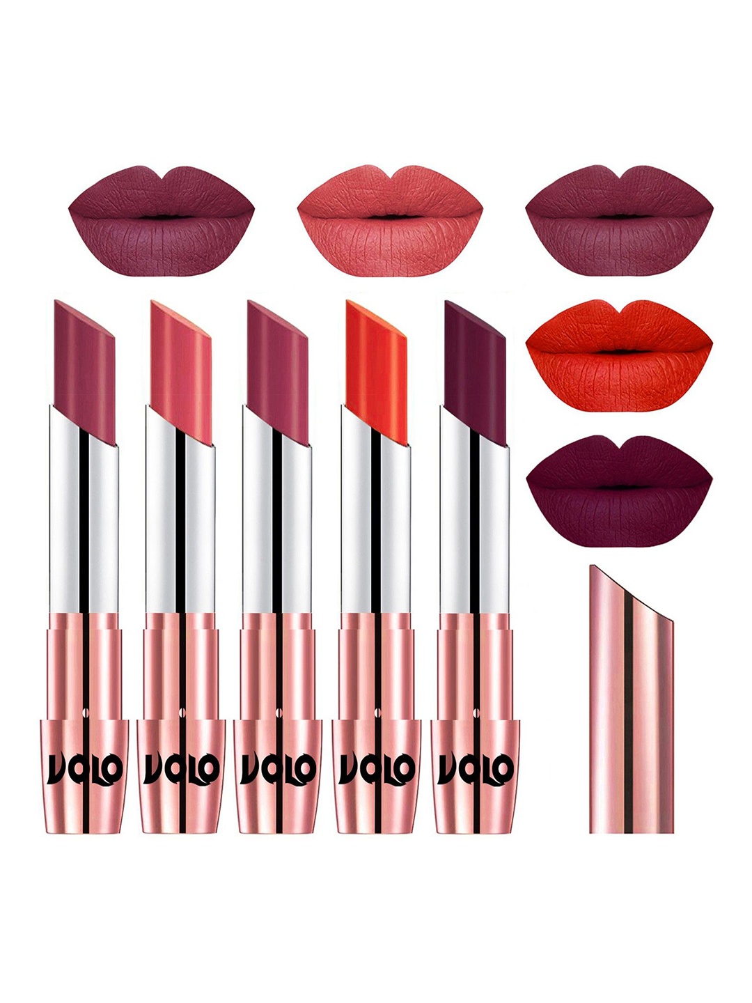

VOLO Set Of 5 Creme Matte Lipsticks, Multi