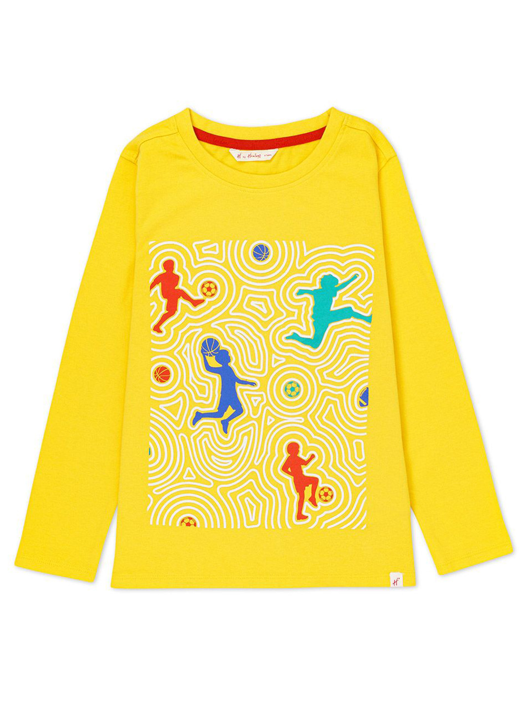 

H By Hamleys Boys Graphic Printed Round Neck Cotton T-shirt, Yellow