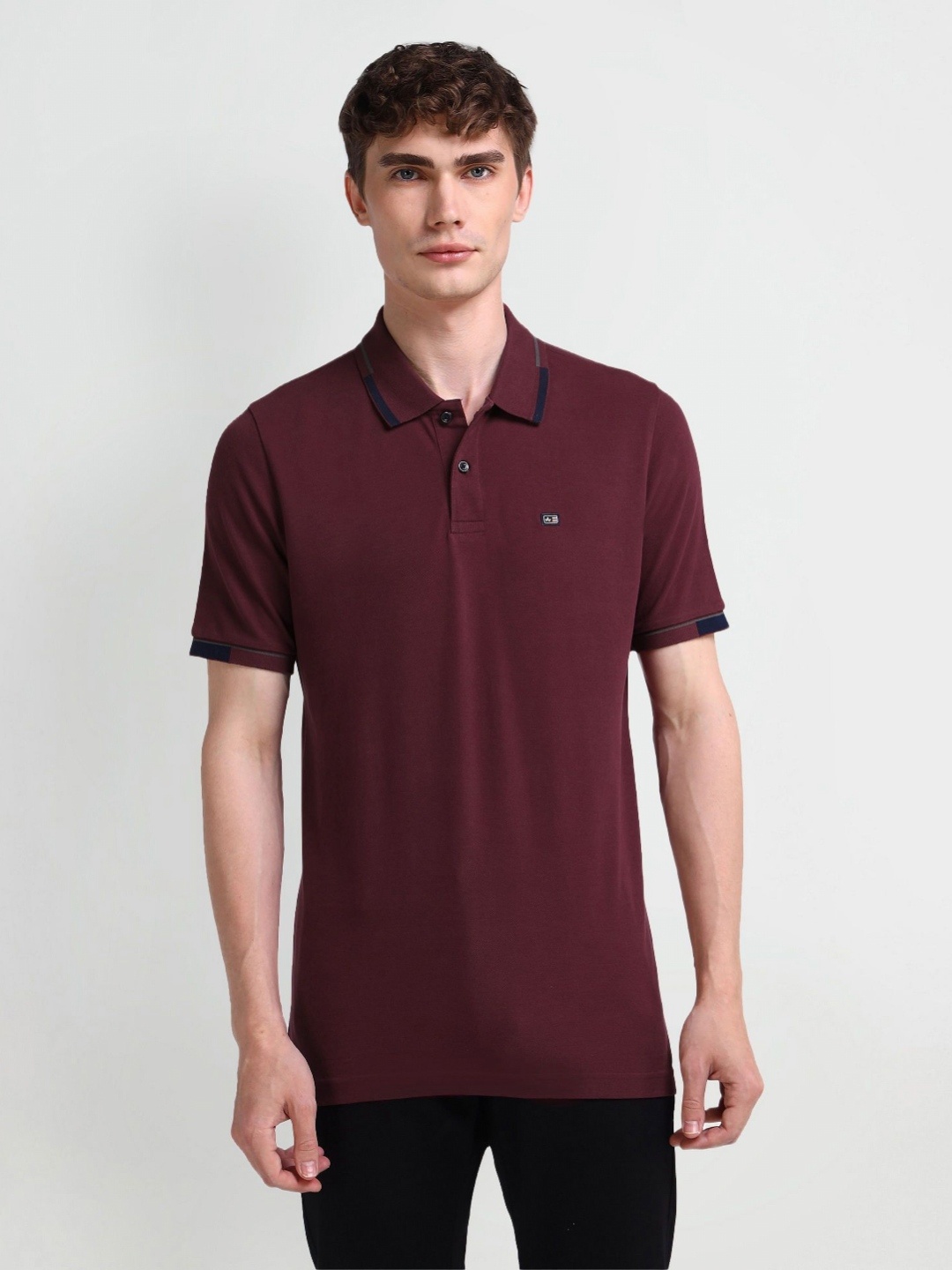 

Arrow Sport Men Solid Polo Collar Cotton T-shirt, Maroon