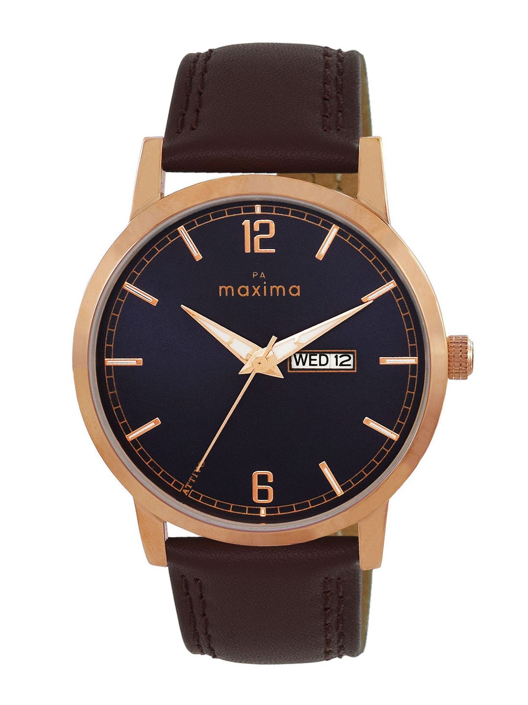 

maxima Men Dial & Leather Straps Analogue Watch 67641LMGR, Blue