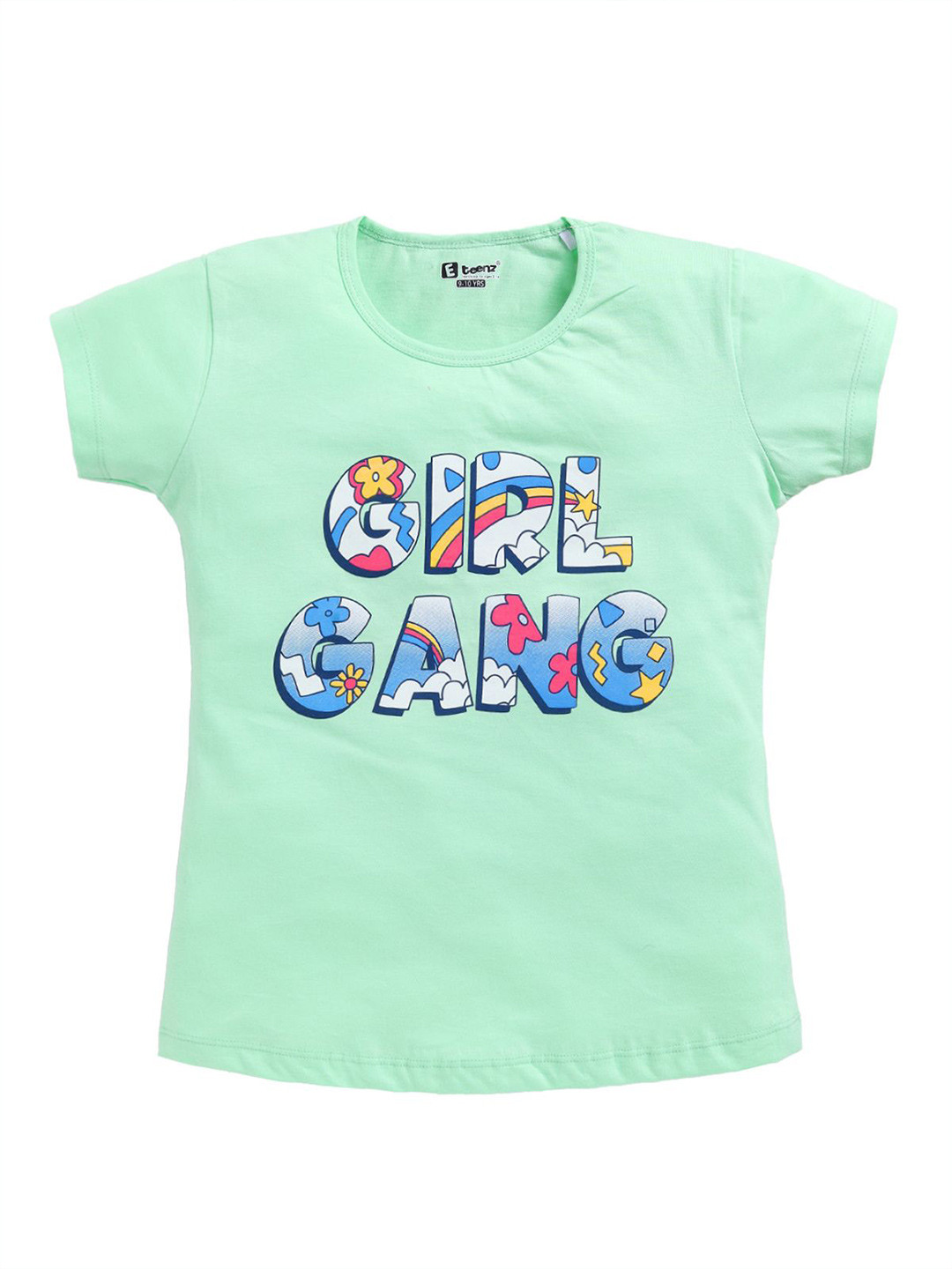 

E-TEENZ Print Cotton Top, Green