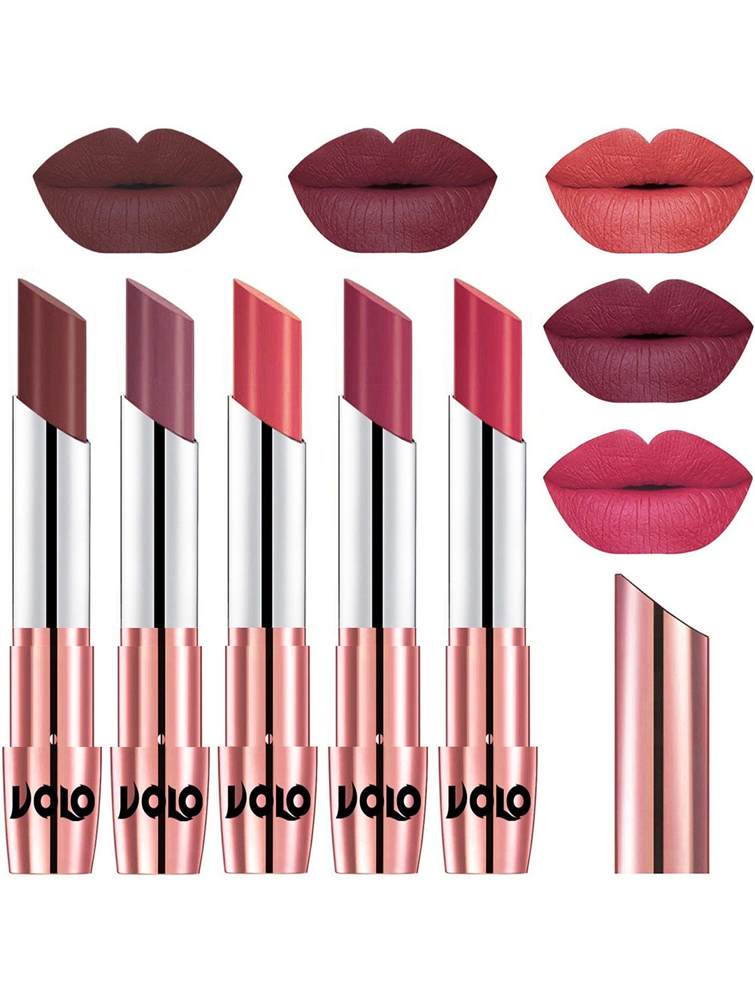 

VOLO Set Of 5 Creme Matte Lipsticks, Multi
