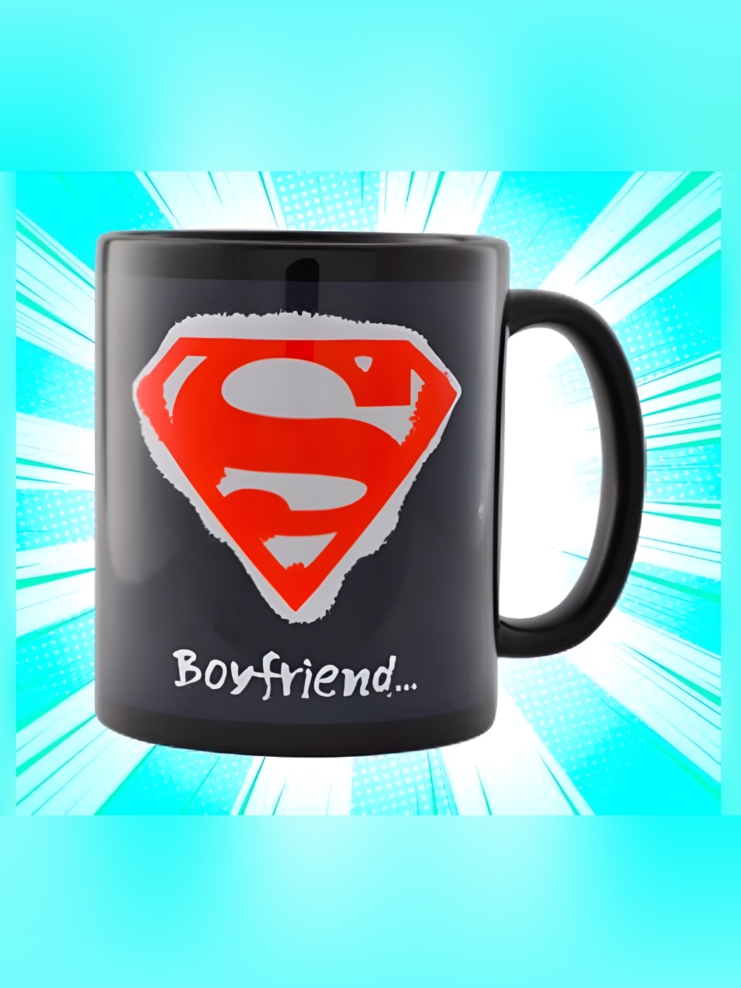 

Entertainment Store Black & Red Super Boyfriend Printed Ceramic Mug 325 ML