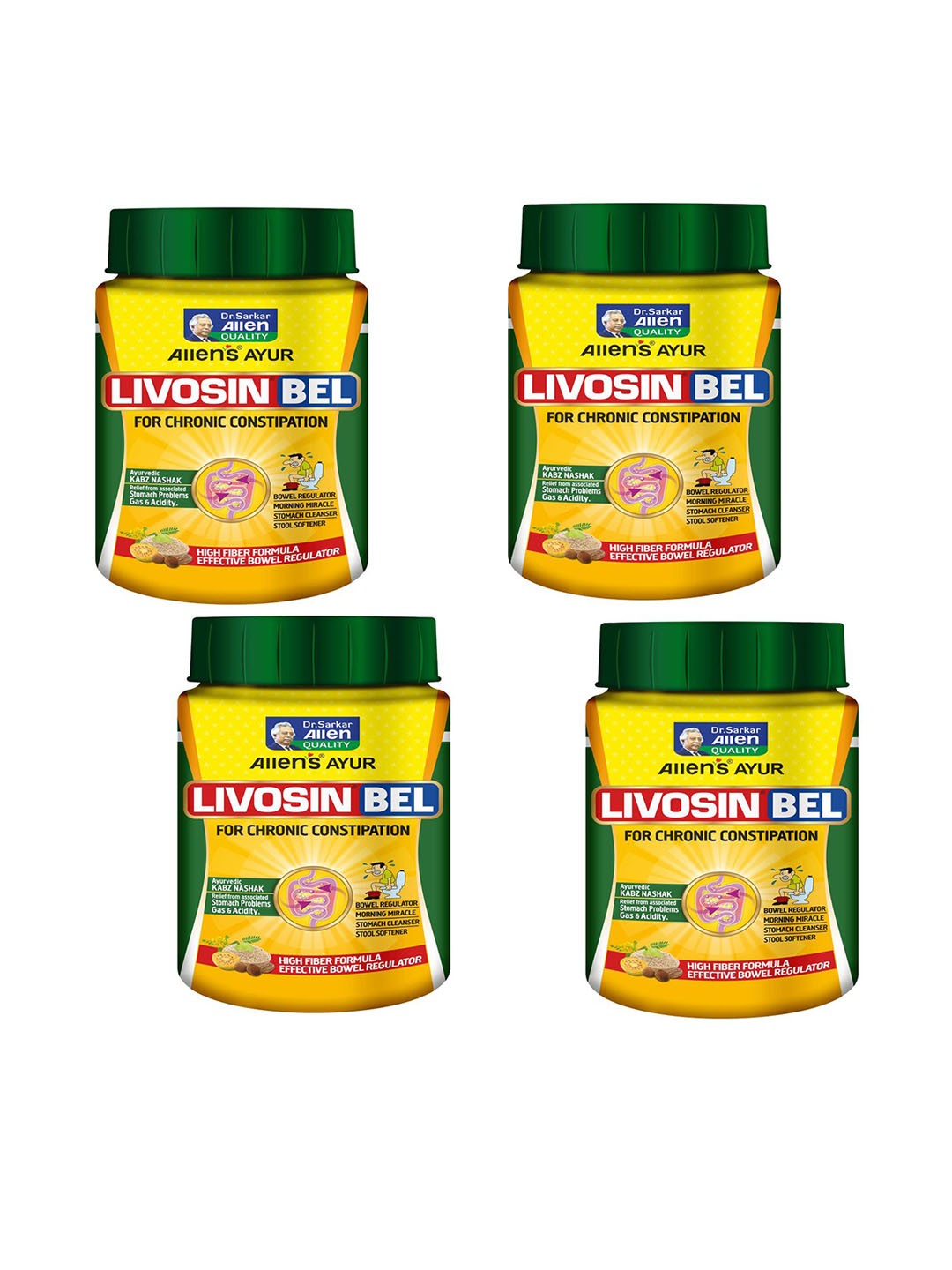 

ALLEN Set Of 4 Livosin Bel -200 gm Each, Brown