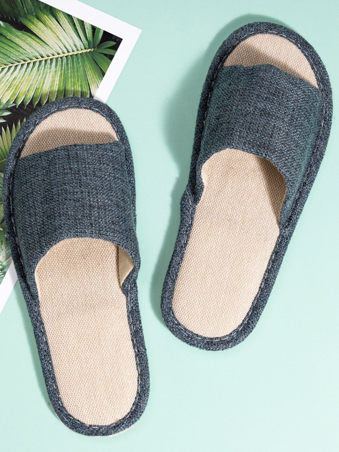 

Mast & Harbour Men Fabric Sliders, Blue