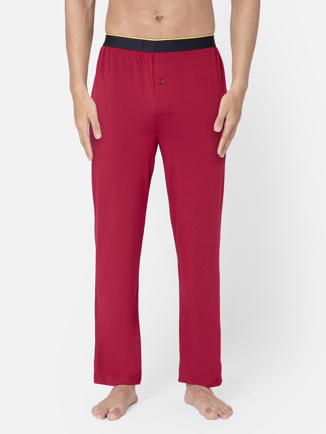 

bummer Men Solid Micro Modal Gelada Lounge Pant, Maroon