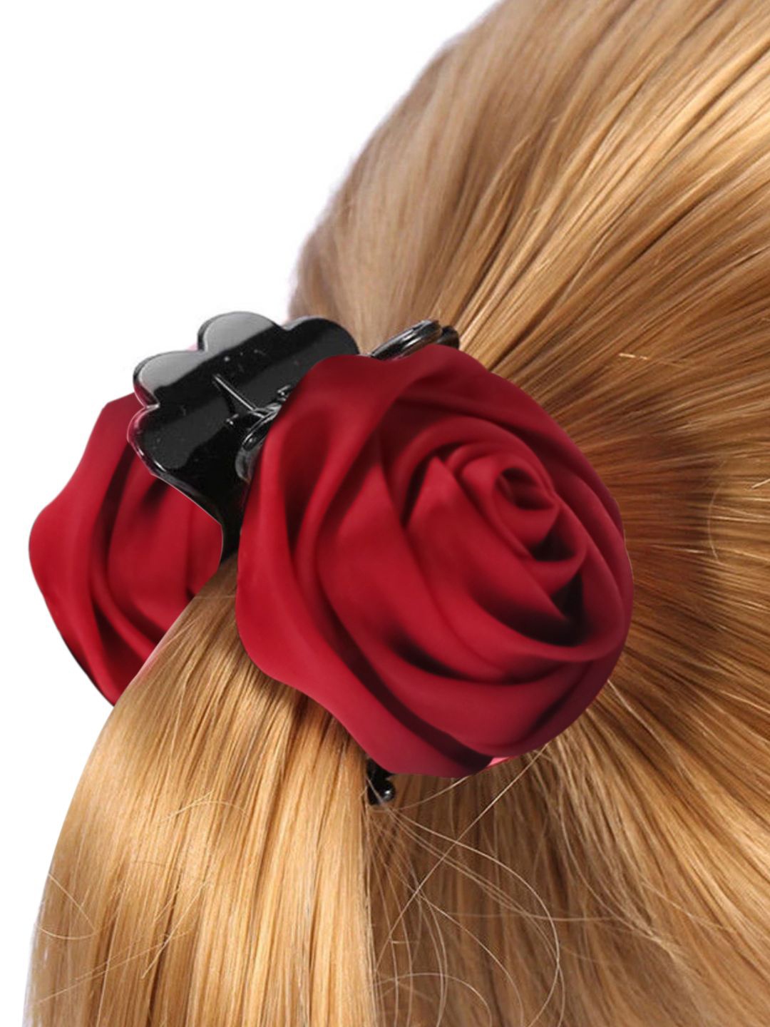 

fabula Women Floral Claw Clip, Red