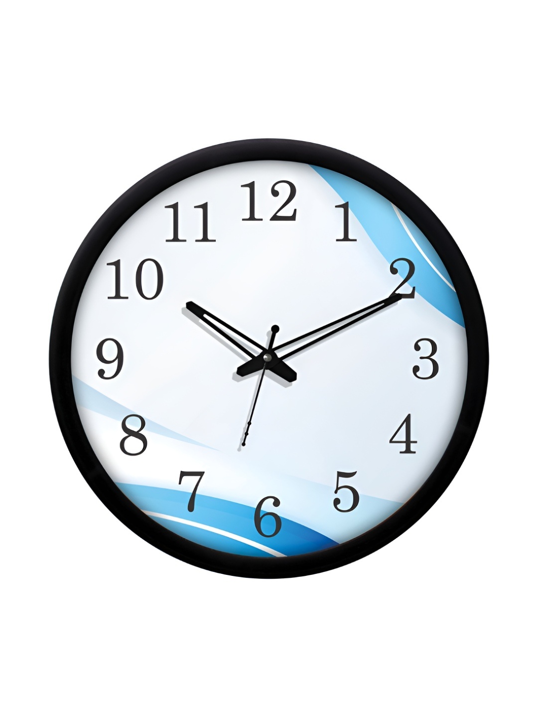 

RANDOM Printed Round Shaped Sweep Silent Movement Contemporary Wall Clock, Black