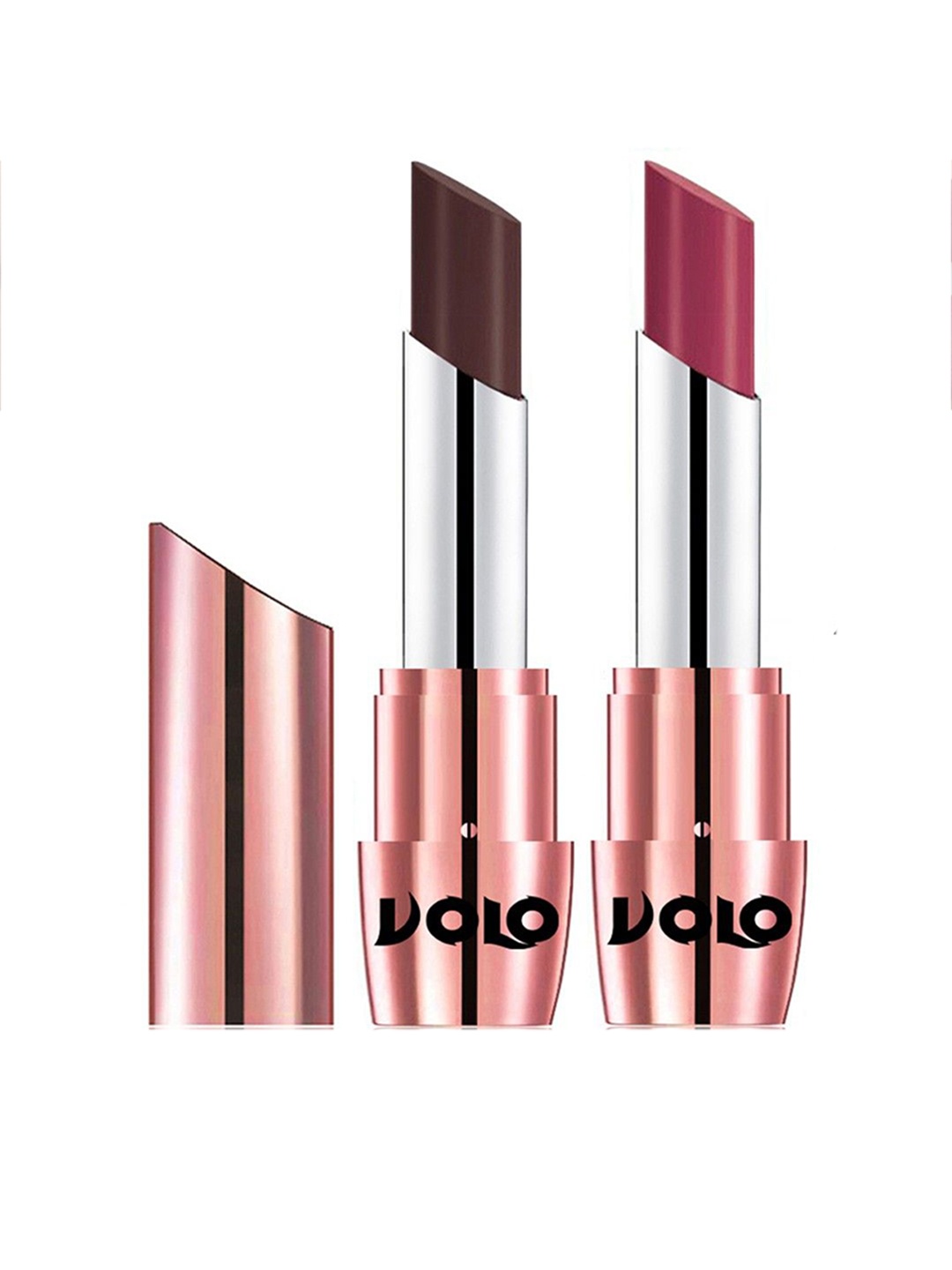 

VOLO Set Of 2 Creme Matte Lipstick 3.5g Each - Chocolate 635-Rose Pink 638, Brown