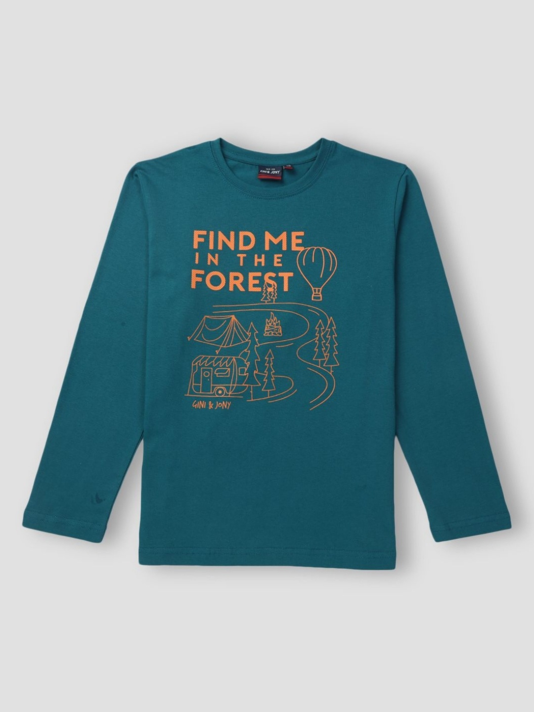 

Gini and Jony Boys Graphic Printed T-shirt, Teal