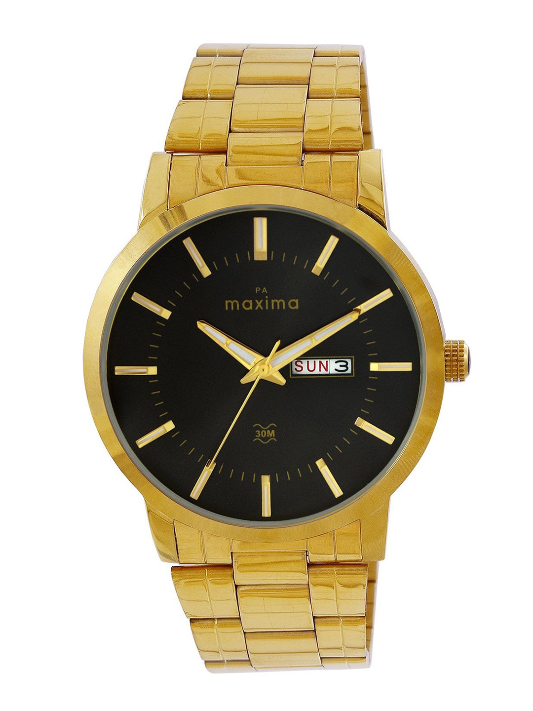 

maxima Men Dial & Stainless Steel Straps Analogue Watch 68962CMGY, Black