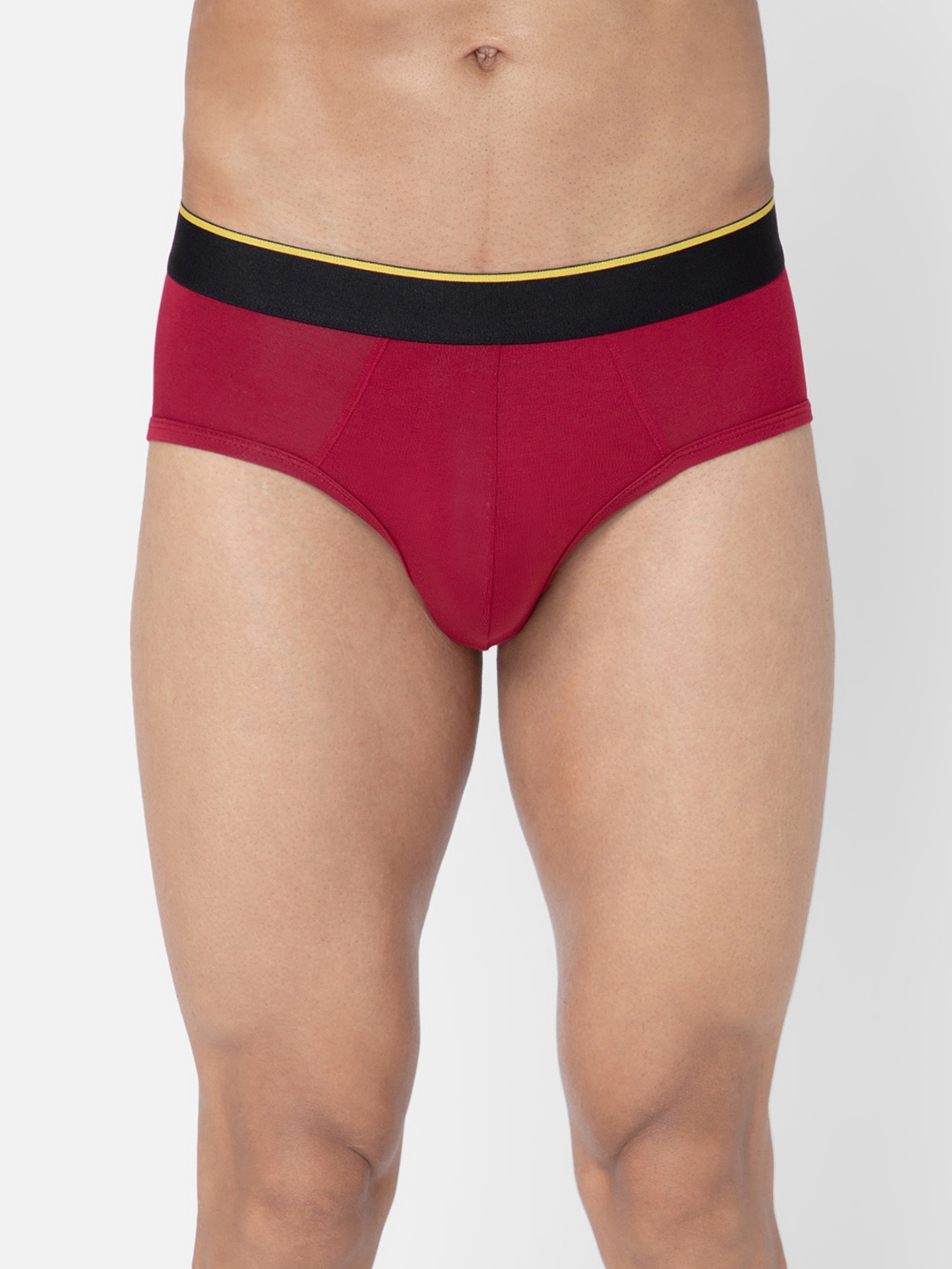 

bummer Men Micro Modal Gelada Mid Rise Basic Brief, Maroon
