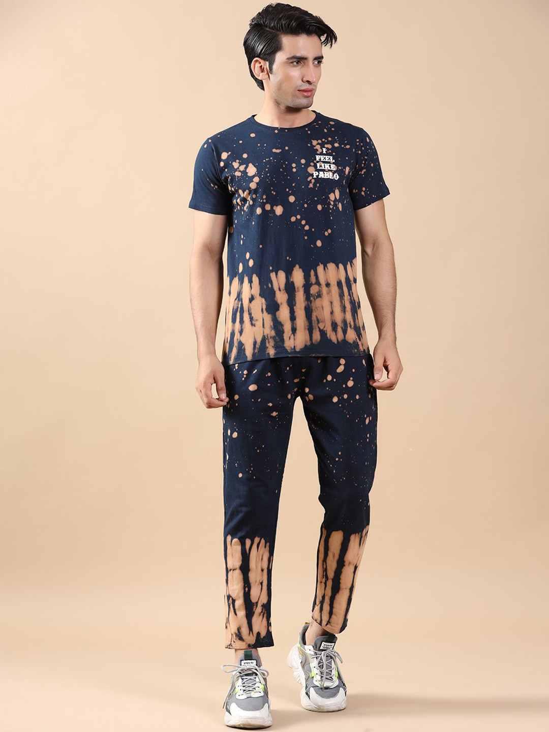 

Tistabene Tie and Dye T-Shirt With Trousers Co-Ords, Blue