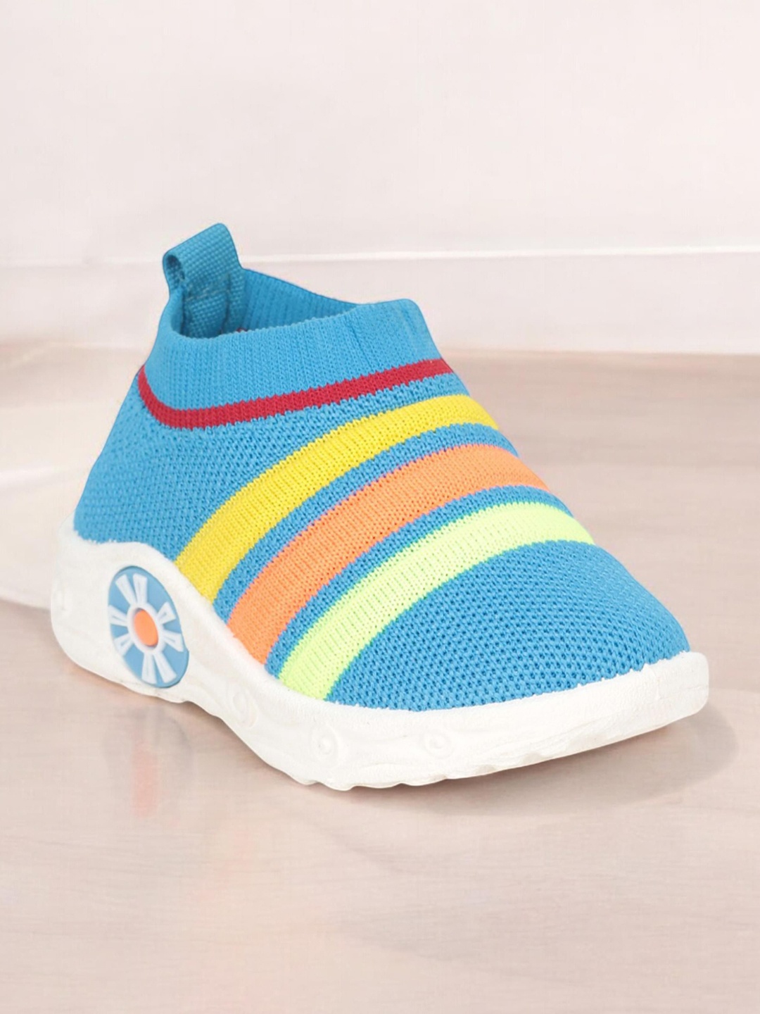 

Lil Lollipop Unisex Kids Woven Design Round Toe Slip-On Sneakers, Blue