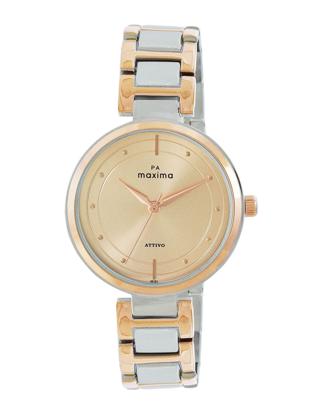 

maxima Women Embellished Dial & Straps Analogue Watch 68781BMLT, Rose gold