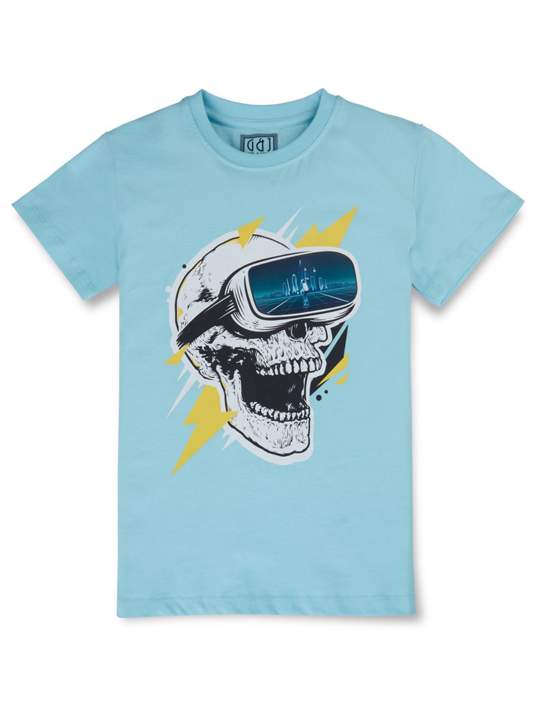 

Gini and Jony Boys Graphic Printed Round Neck Cotton T-shirt, Blue