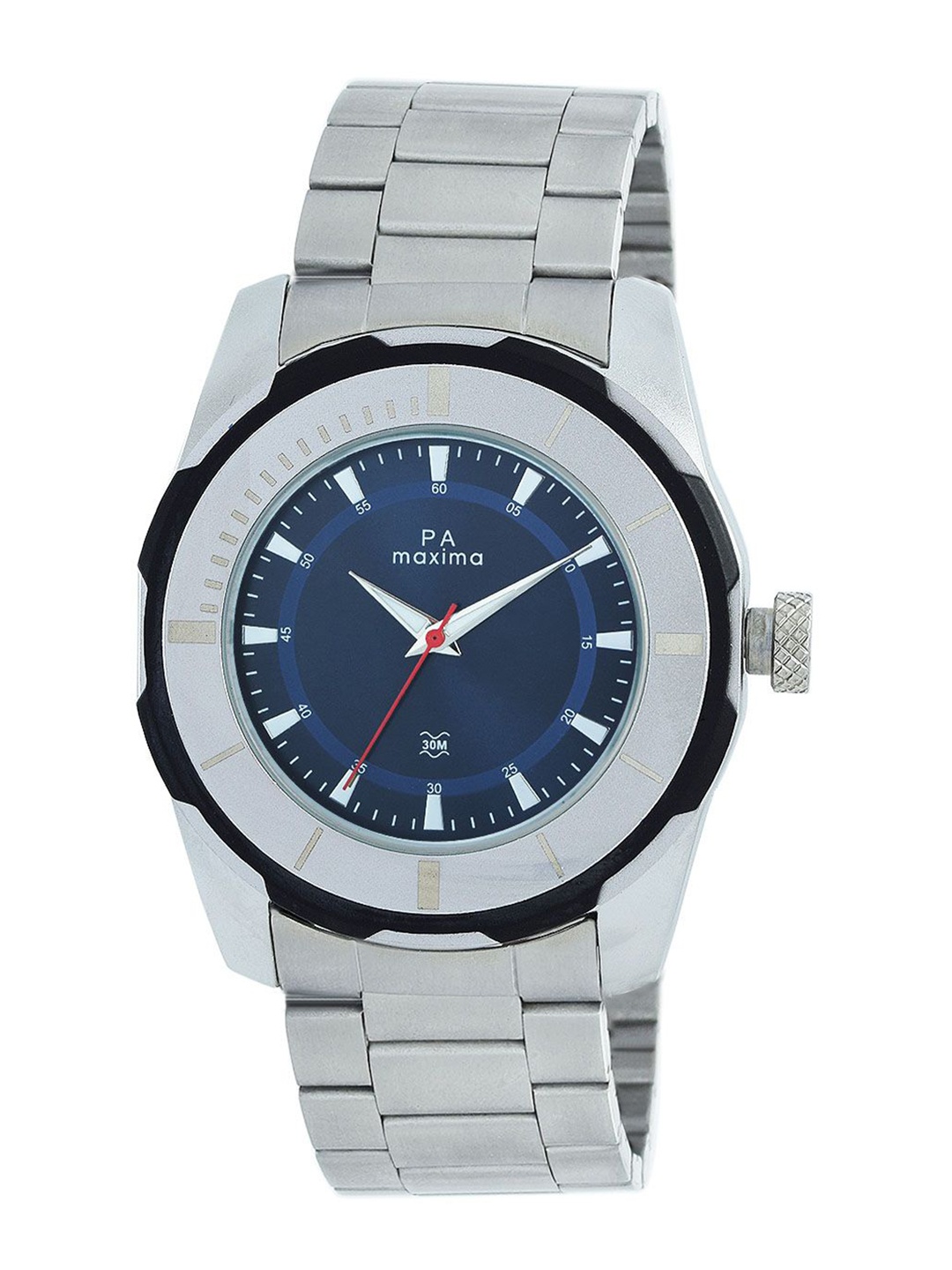 

maxima Men Dial & Stainless Steel Straps Analogue Watch 38485CAGI, Blue