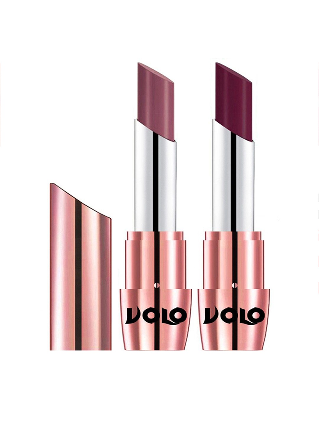 

VOLO Set Of 2 Creme Matte Lipstick - 3.5 g Each - Plum 636 and Wine 647, Purple