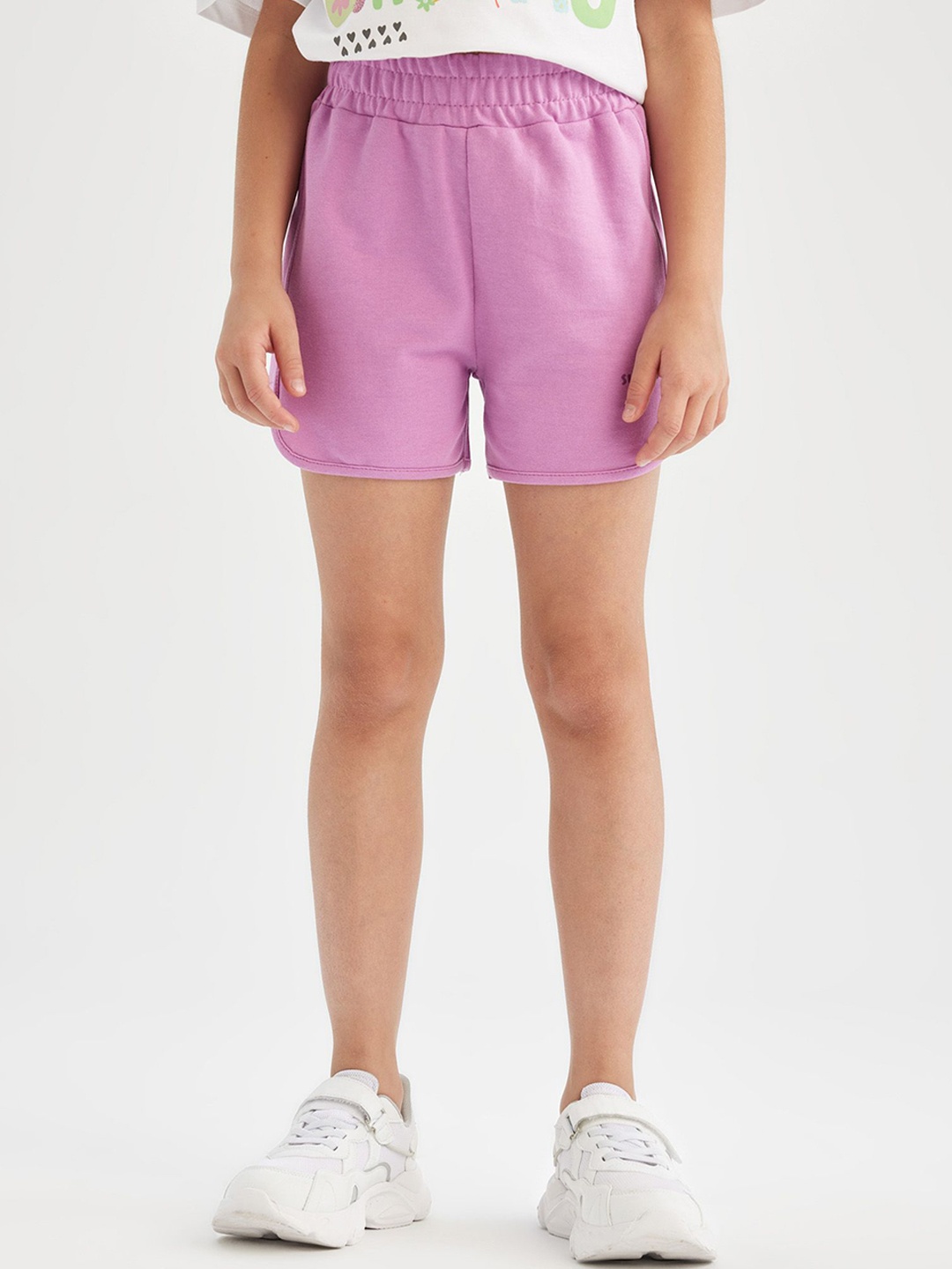 

DeFacto Girls Mid-Rise Shorts, Pink