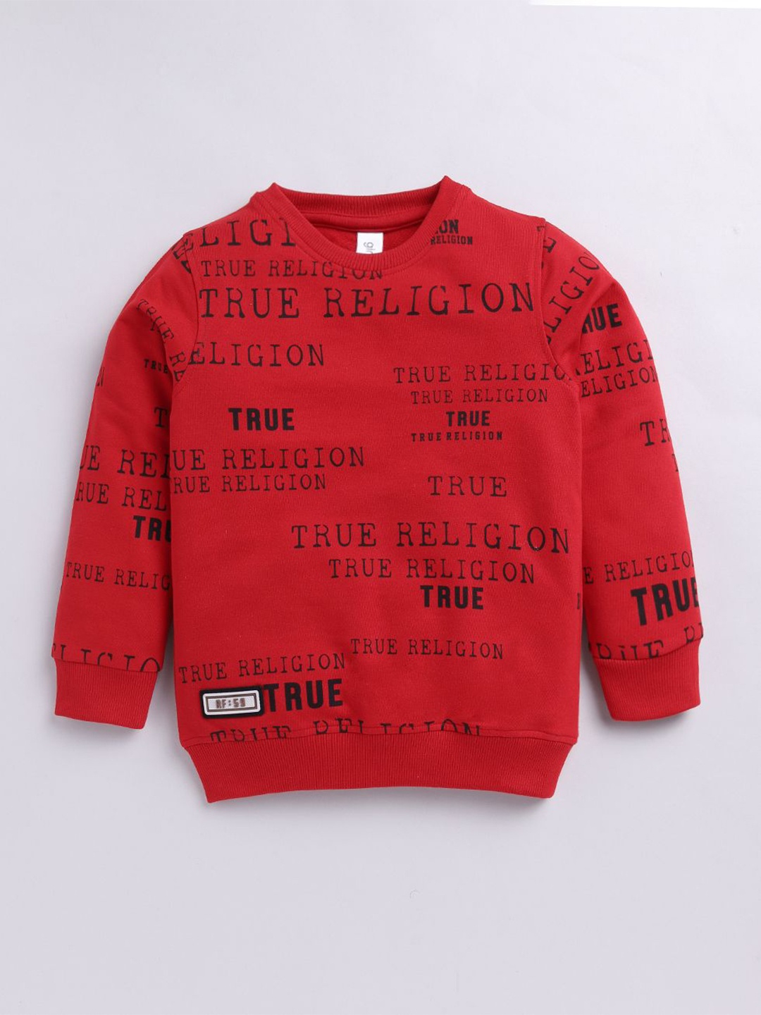 

Ginie Boys Typography Printed Round Neck Sweatshirt, Red