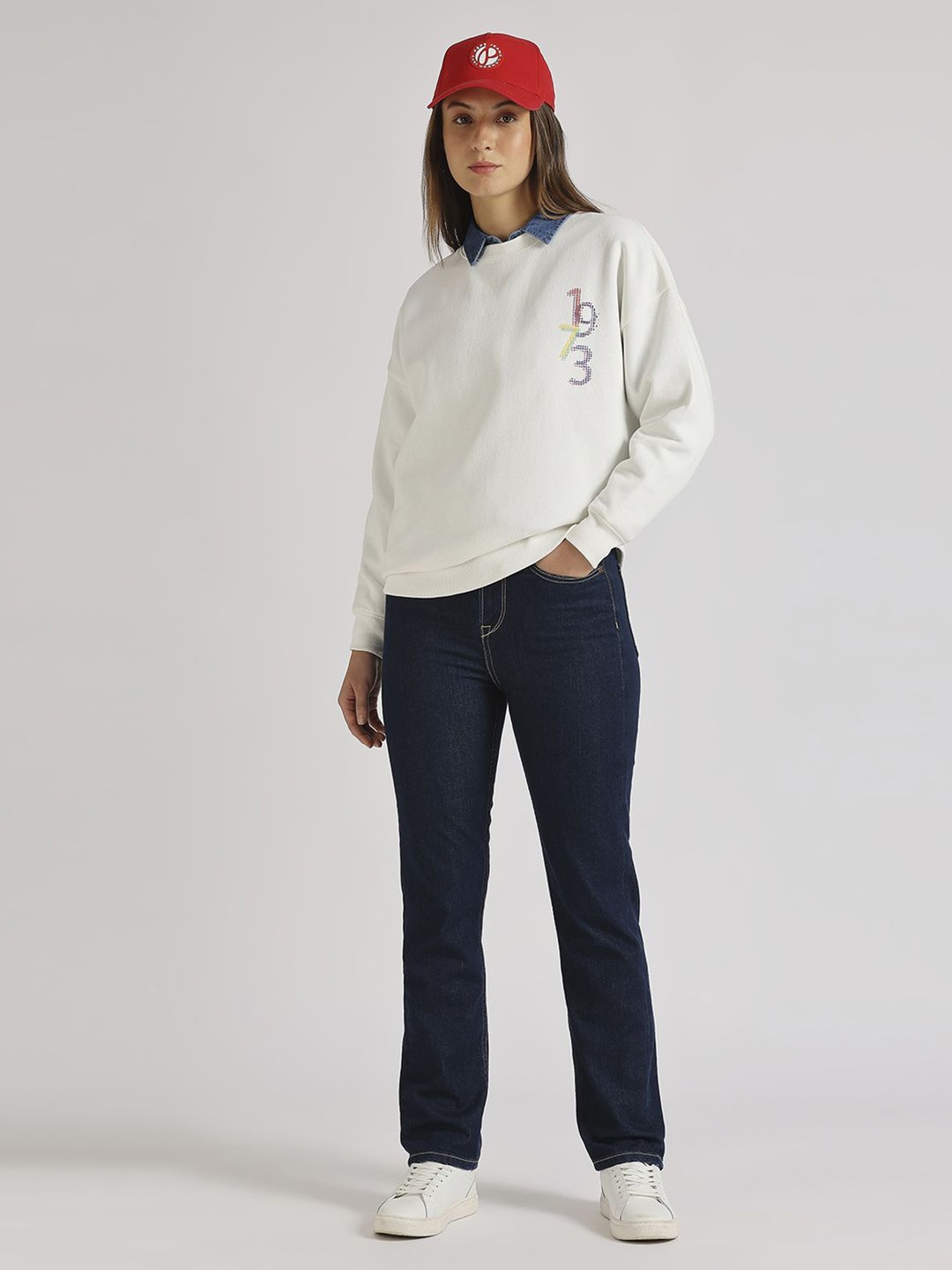 

Pepe Jeans Women Typography Printed Sweatshirt, White