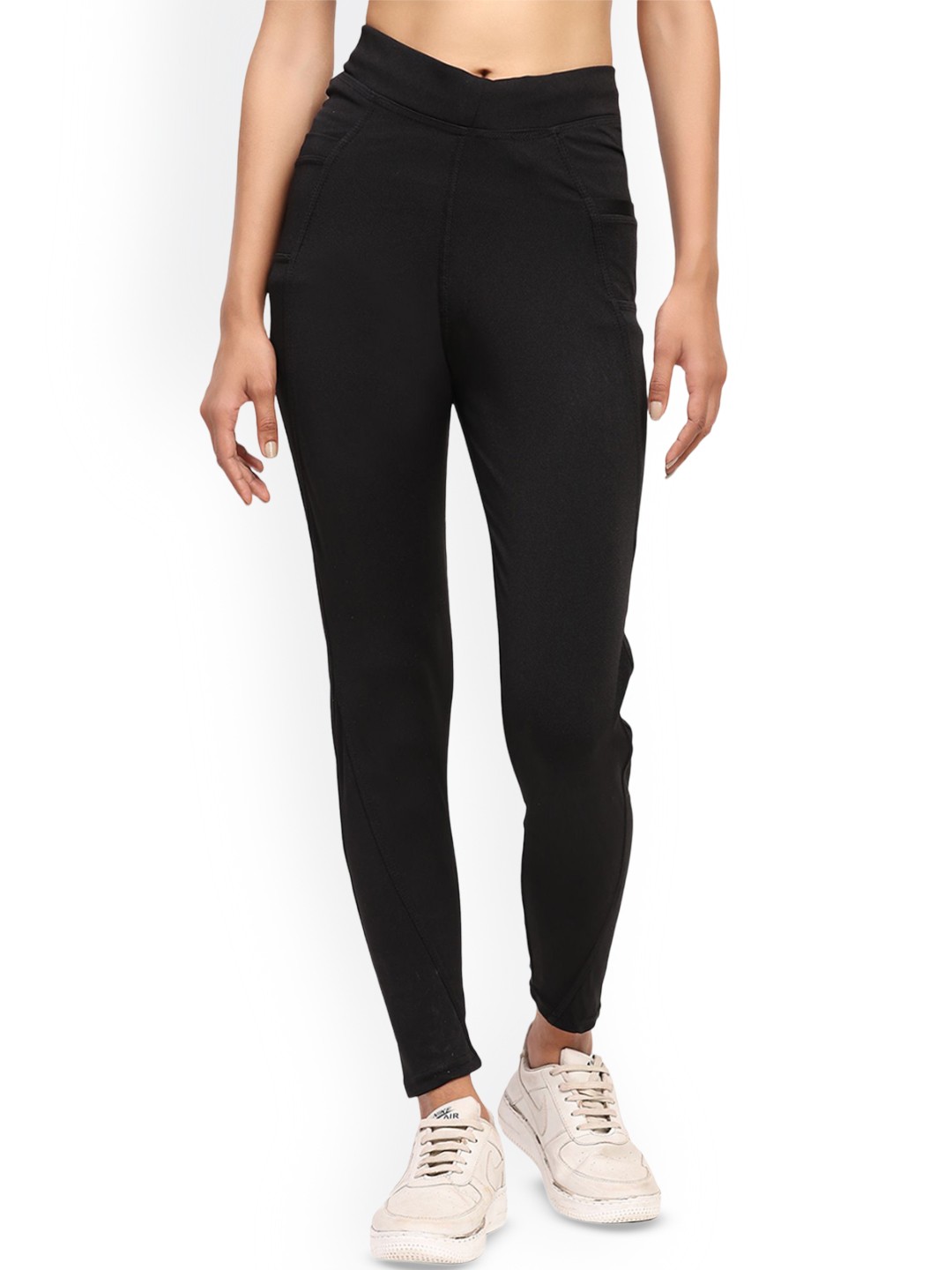 

INDIROCKS Women Ankle Length Training Tights, Black