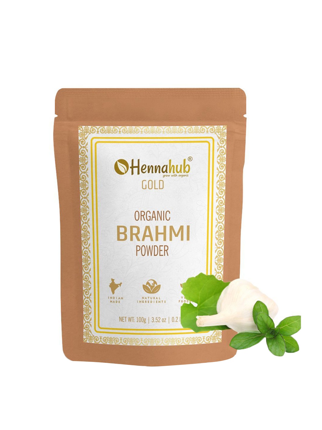 

HENNAHUB Brahmi Powder For Hair Nourishment & Mental Clarity-100g, Brown