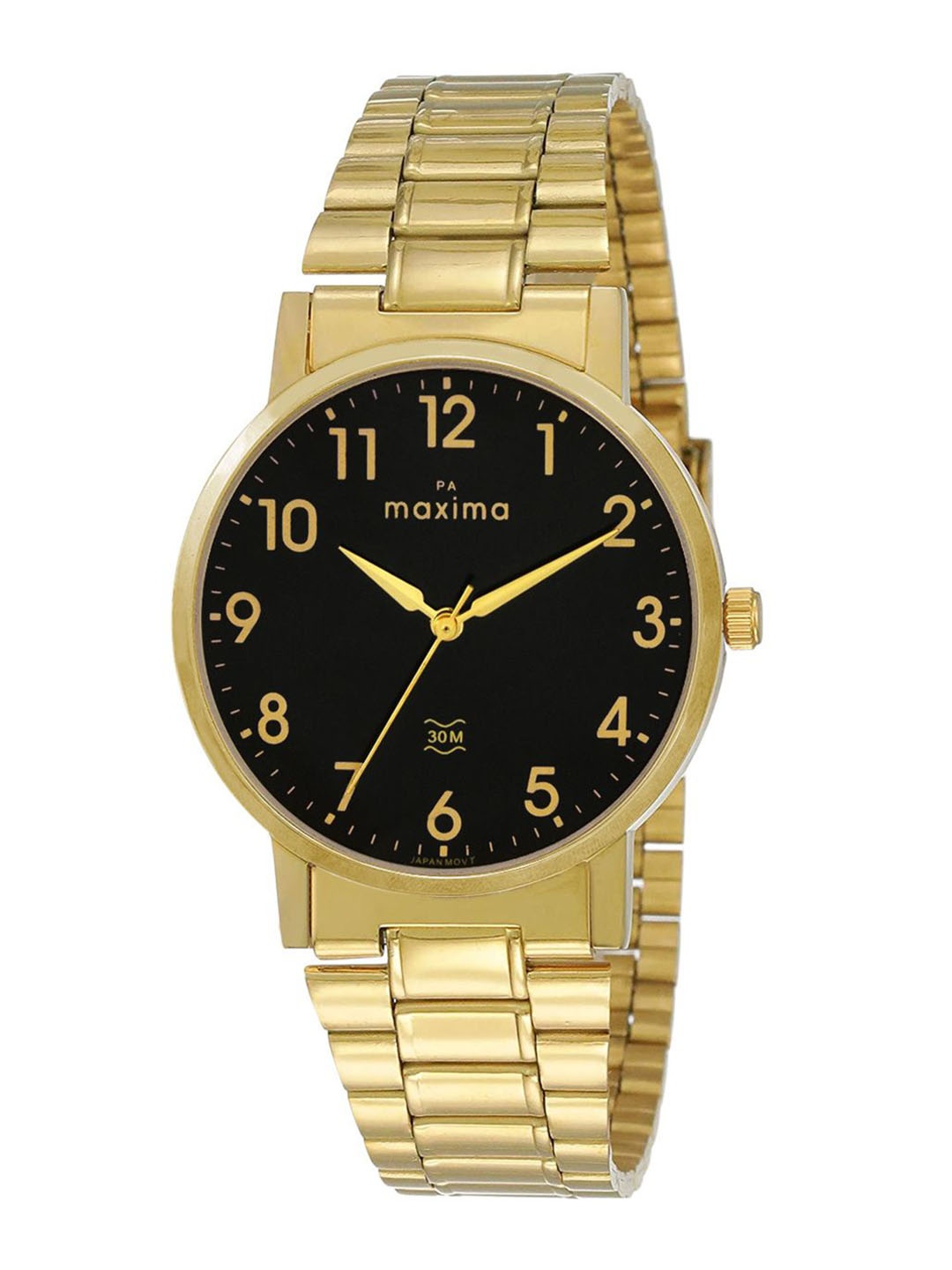 

maxima Men Dial & Stainless Steel Straps Analogue Watch 68893CMGY, Black