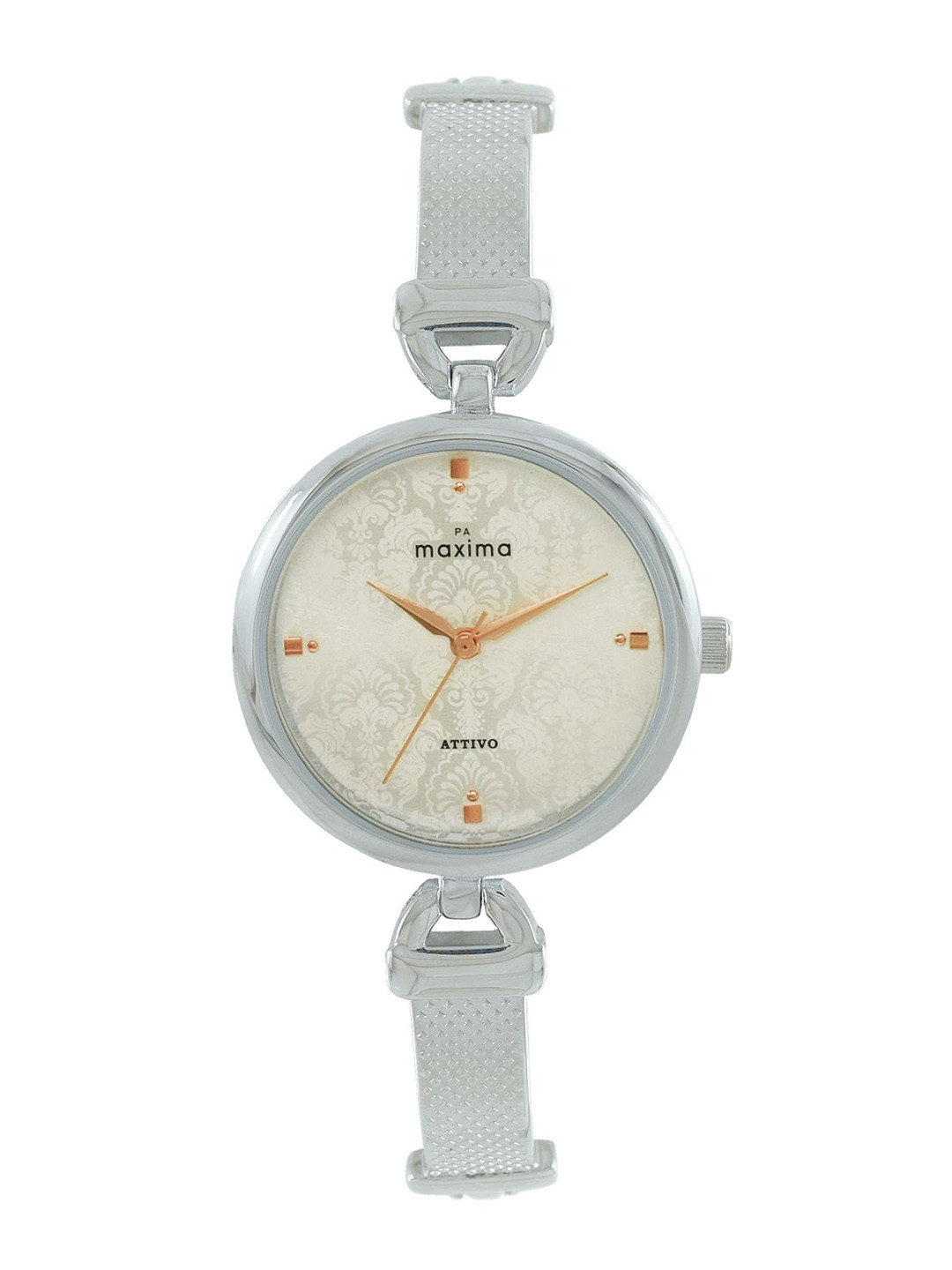 

maxima Women Embellished Dial & Straps Analogue Watch 67960BMLI, Silver