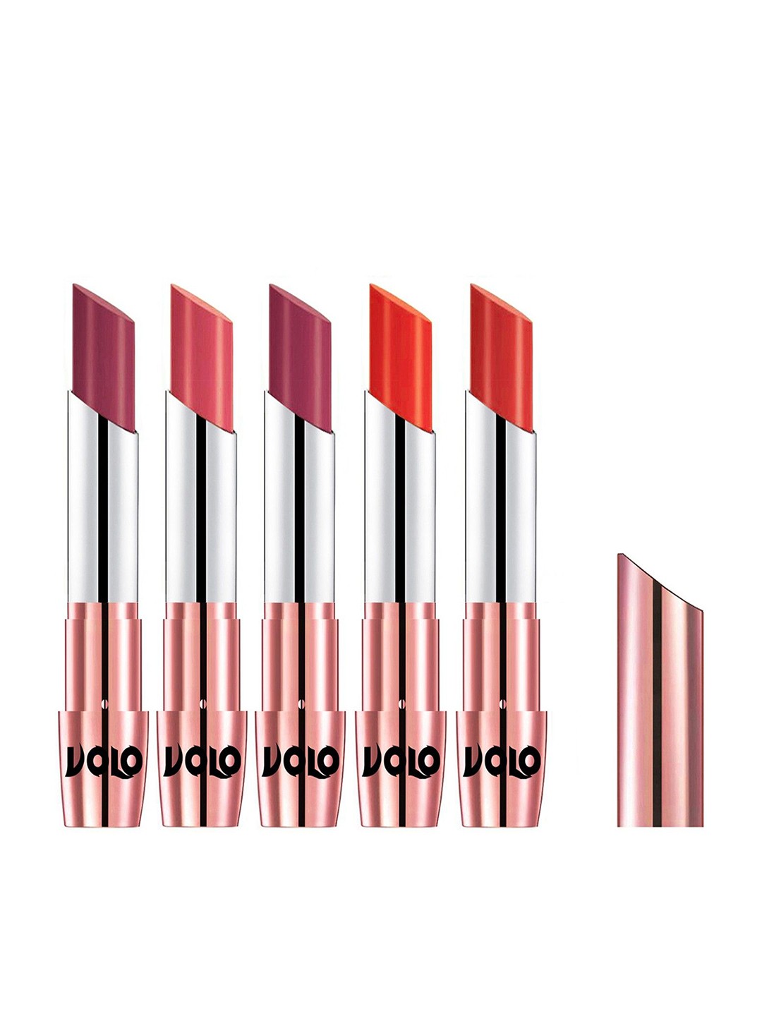 

VOLO Set Of 5 Creme Matte Lipstick-17.5g Each-Shade No-31-37-38-39-49, Red