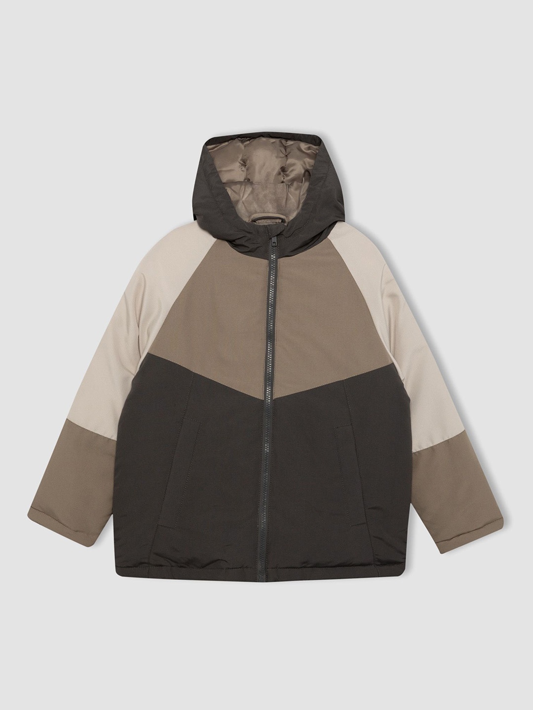 

DeFacto Boys Colourblocked Padded Jacket, Na