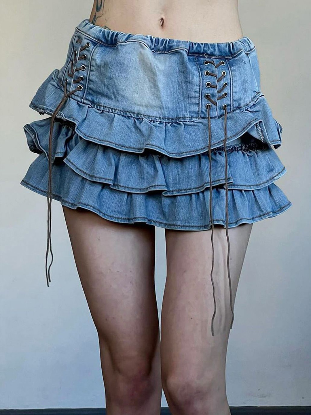

StyleCast Women A-line Mini Skirt, Blue