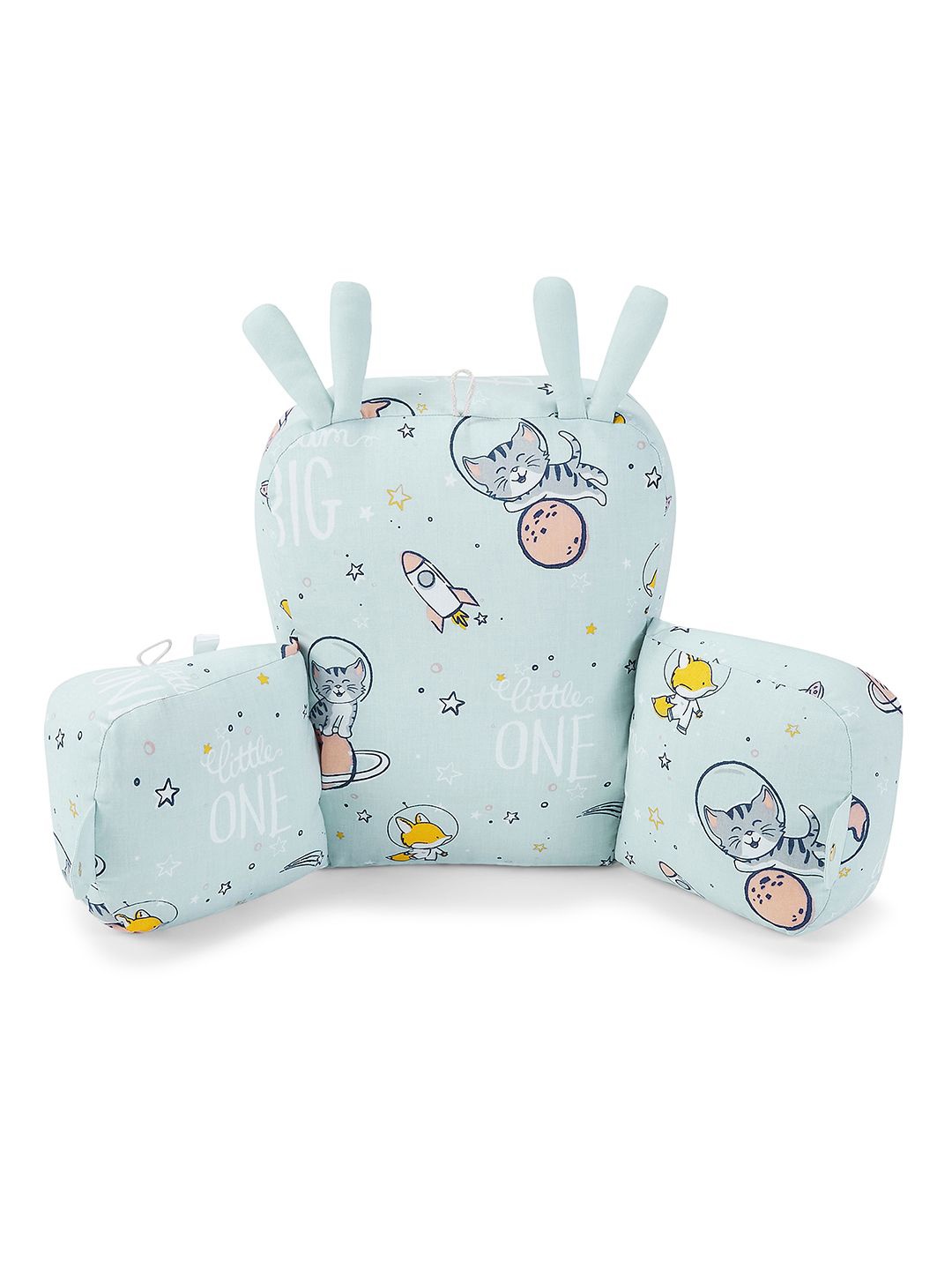 

haus & kinder Infants Blue Printed Cotton Pram Baby Pillow