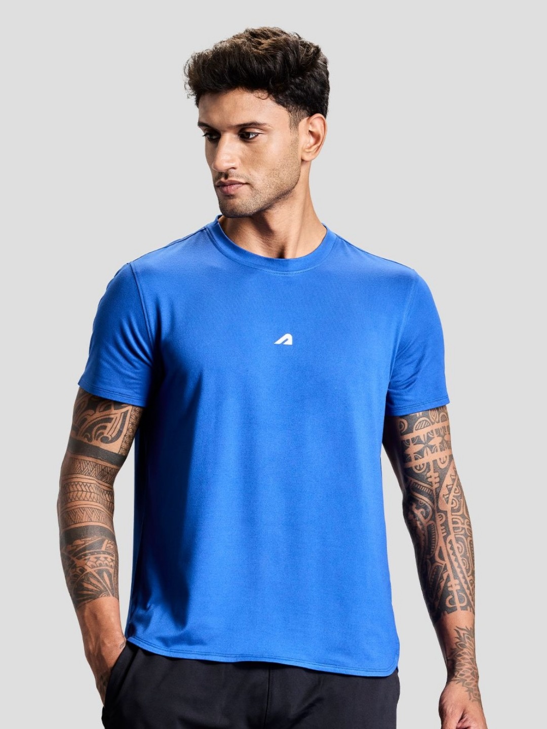 

BOLDFIT Men Anti Odour Gym Tshirt, Blue