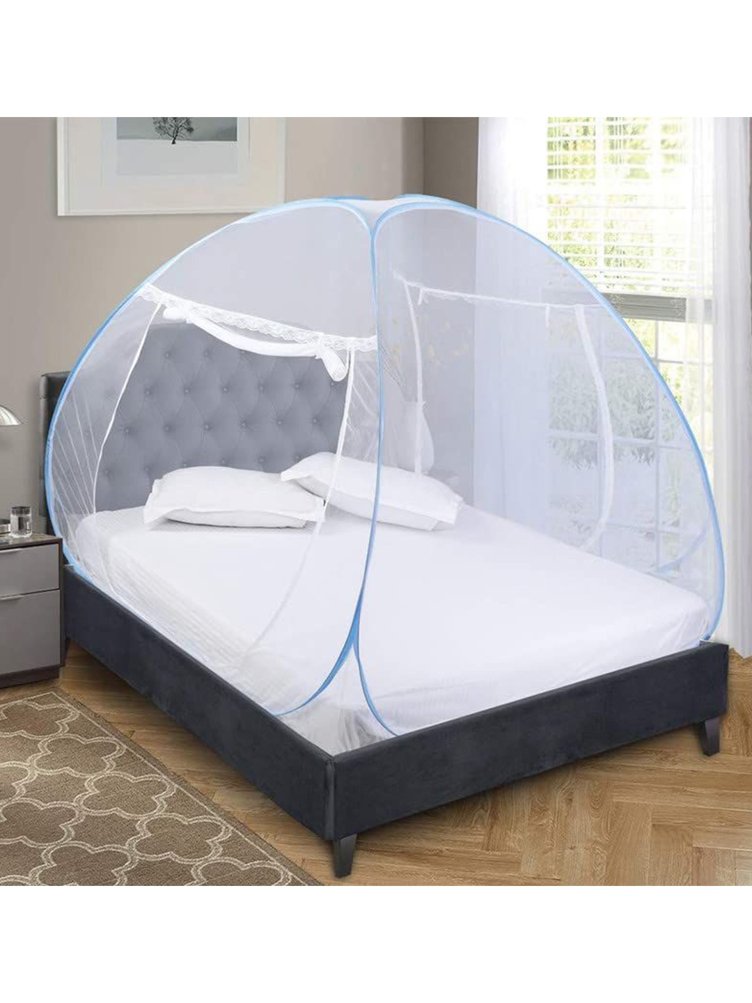 

prettykrafts White Double Bed Tent Mosquito Net