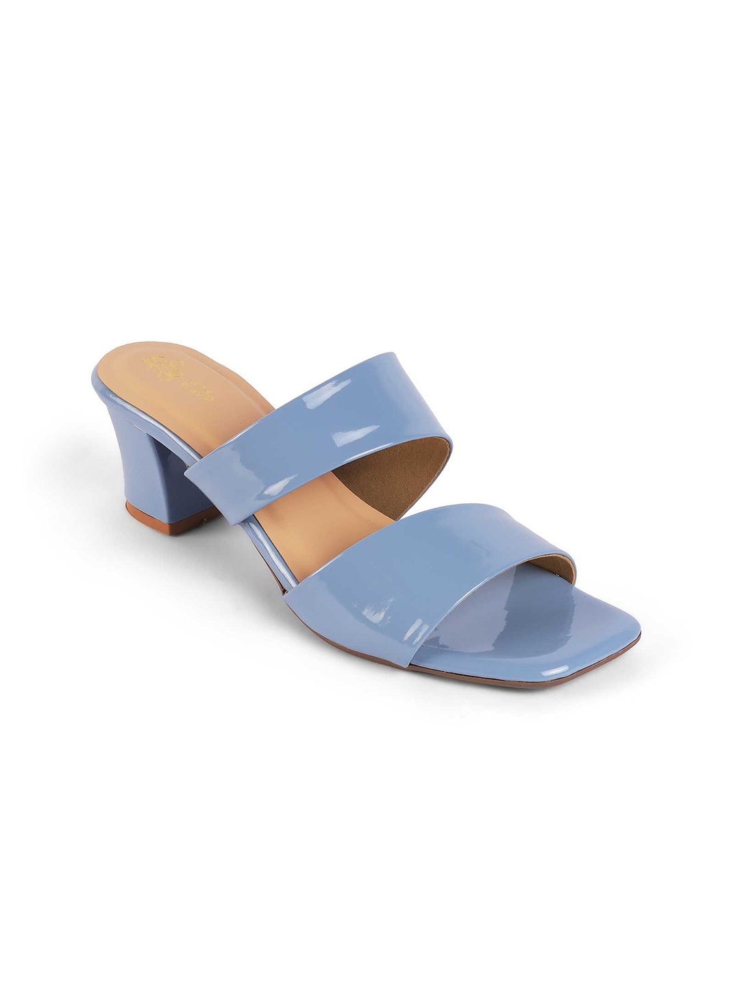 

Tresmode Women Leather Block Heels Sandals, Blue