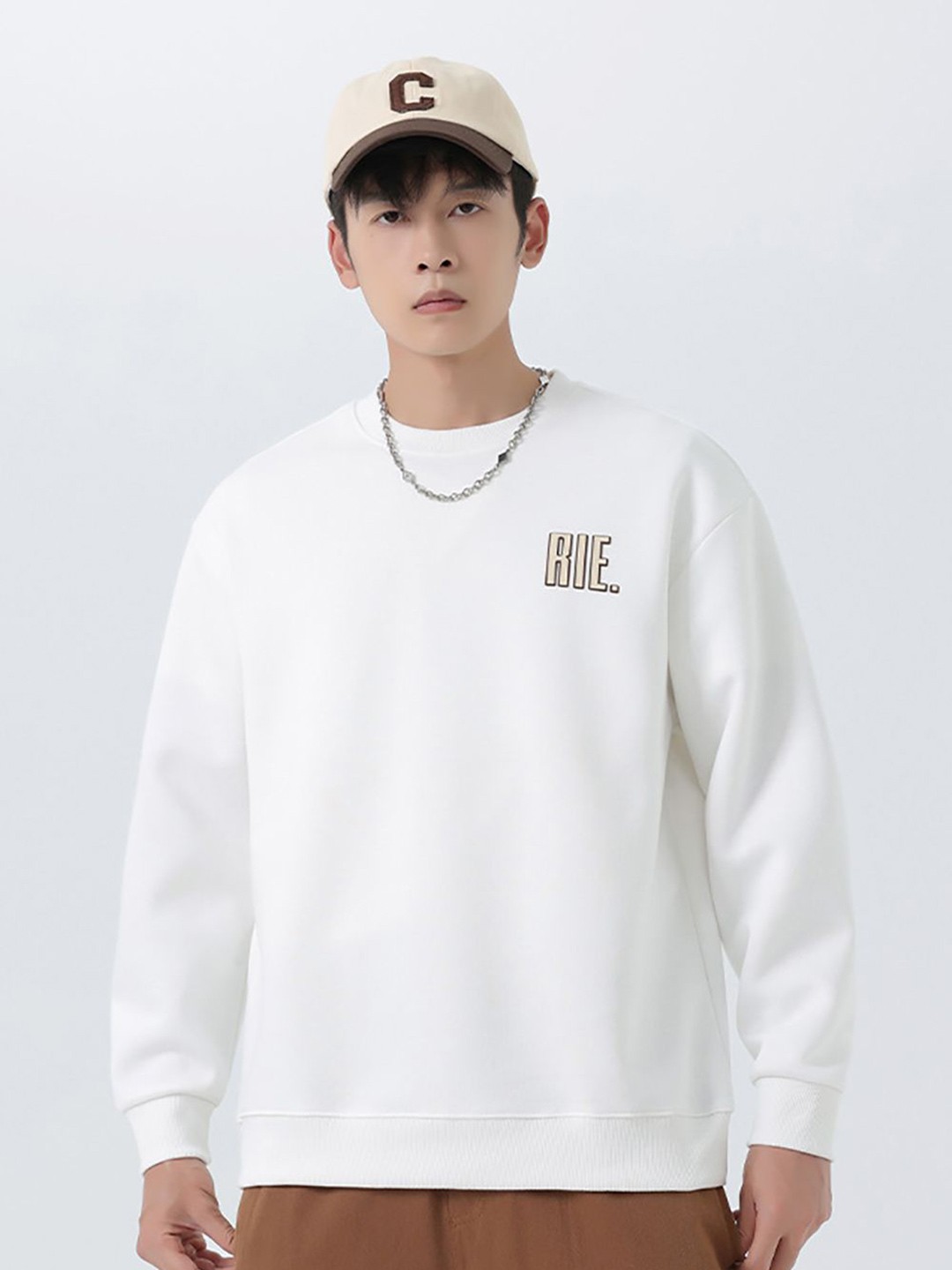 

StyleCast x Revolte Men Pullover Sweatshirt, White