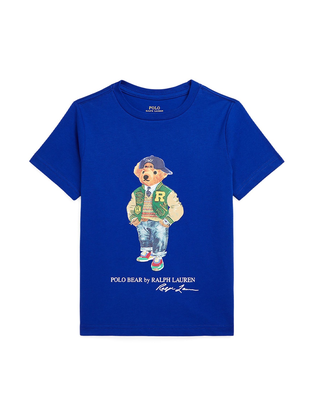 

Polo Ralph Lauren Boys Graphic Printed Round Neck Cotton Slim Fit T-shirt, Blue