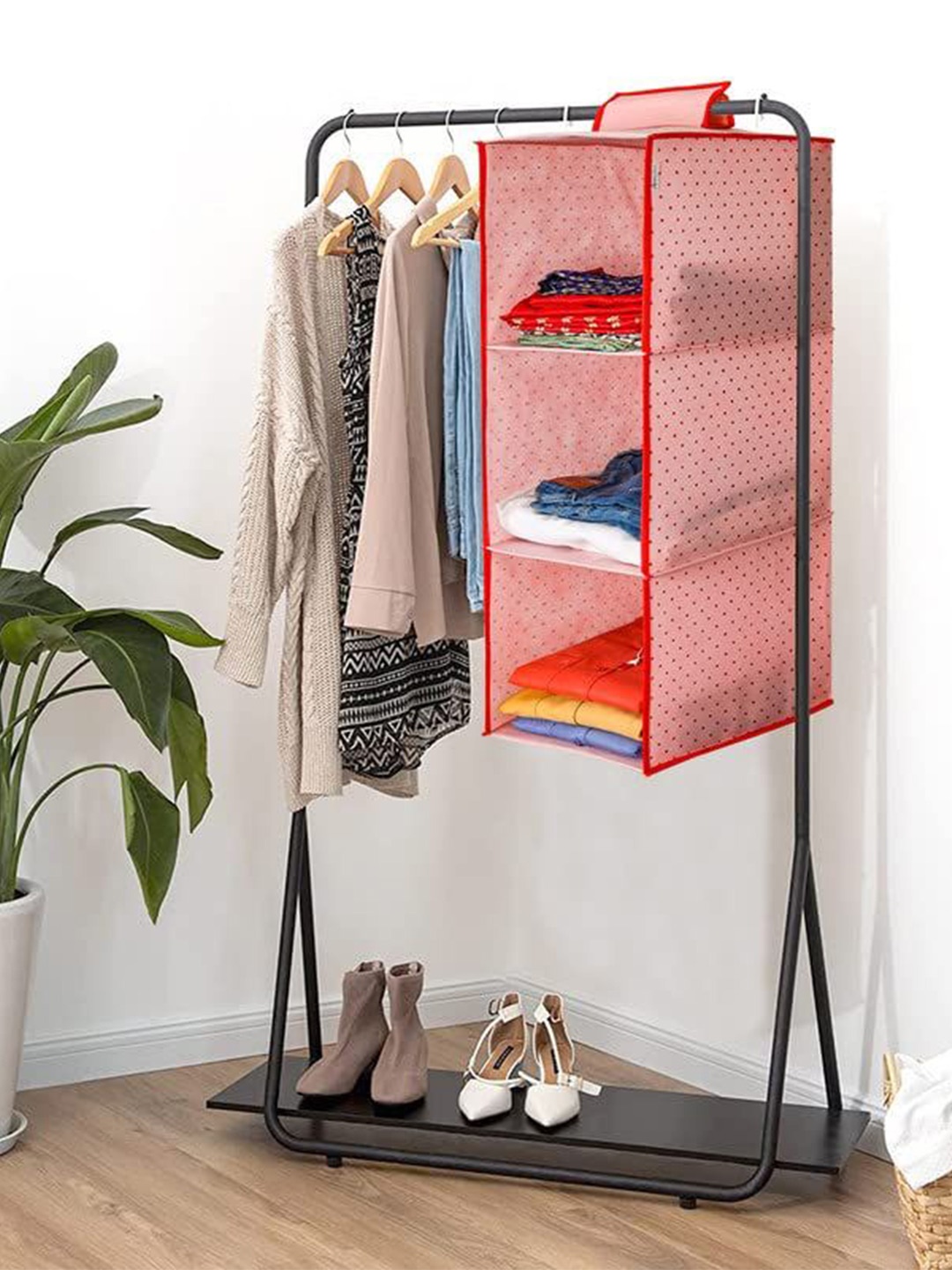 

prettykrafts Pink 2 Pieces Reusable Multi-Utility Hanging Organisers