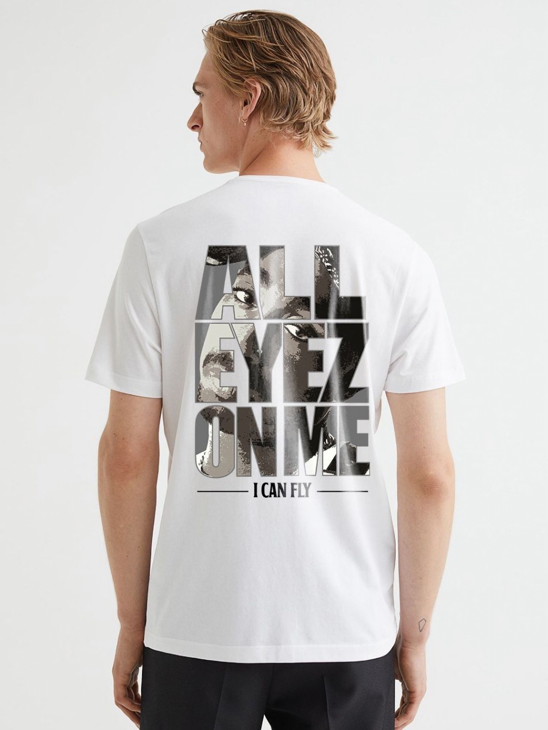 

PRONK Men Typography Printed Round Neck Cotton T-shirt, White