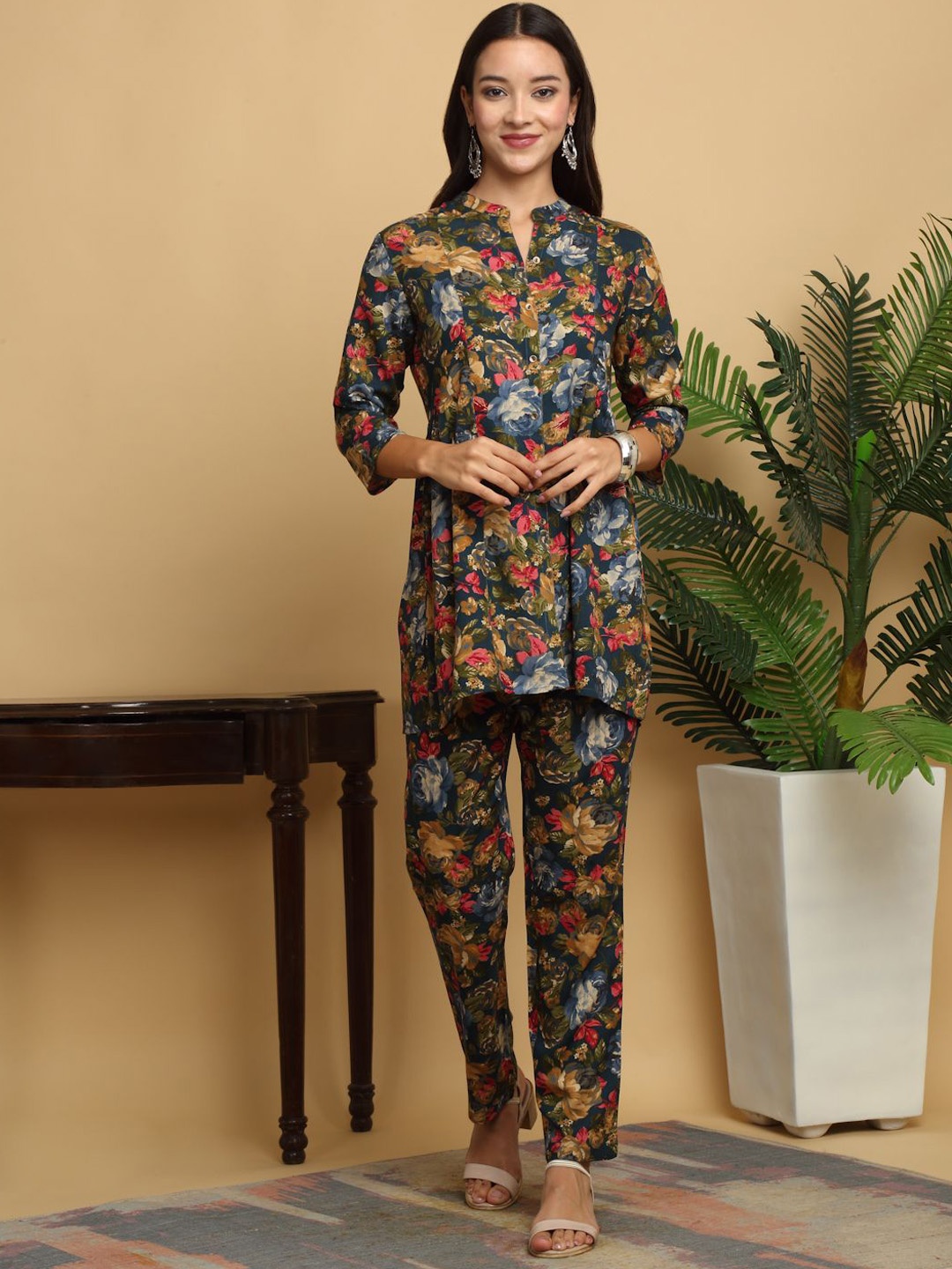 

KALINI Printed Tunic With Trouser, Blue