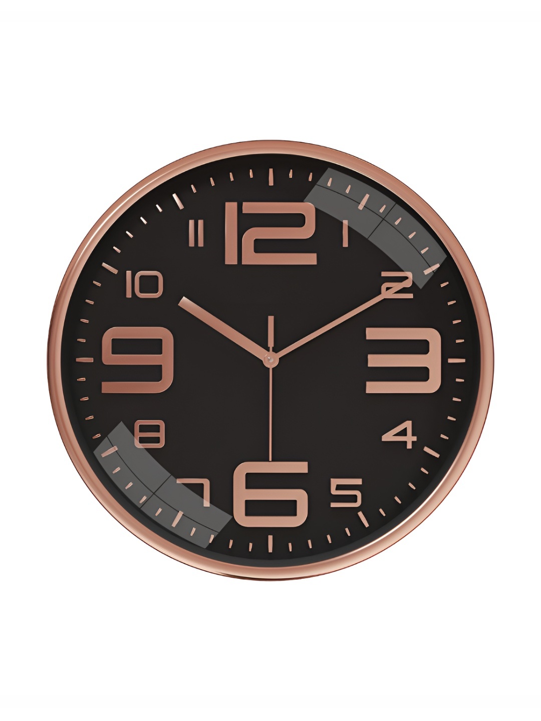 

RANDOM Printed Round Shaped Sweep Silent Movement Contemporary Wall Clock, Black