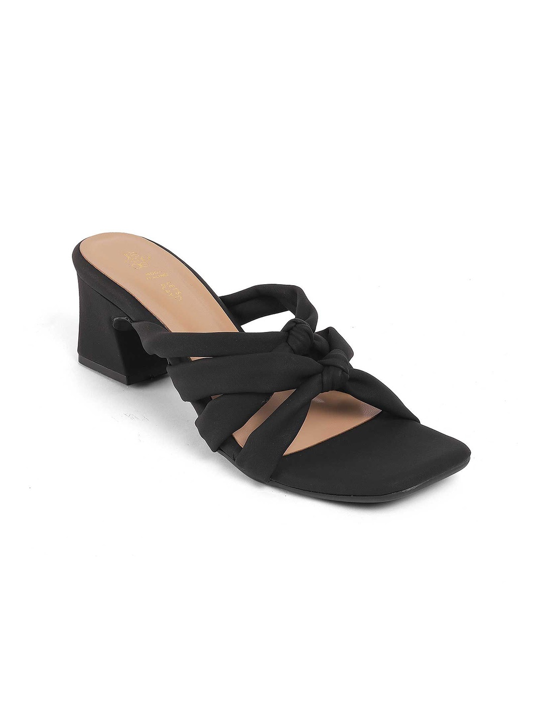 

Tresmode Leather Block Heel Sandals, Black