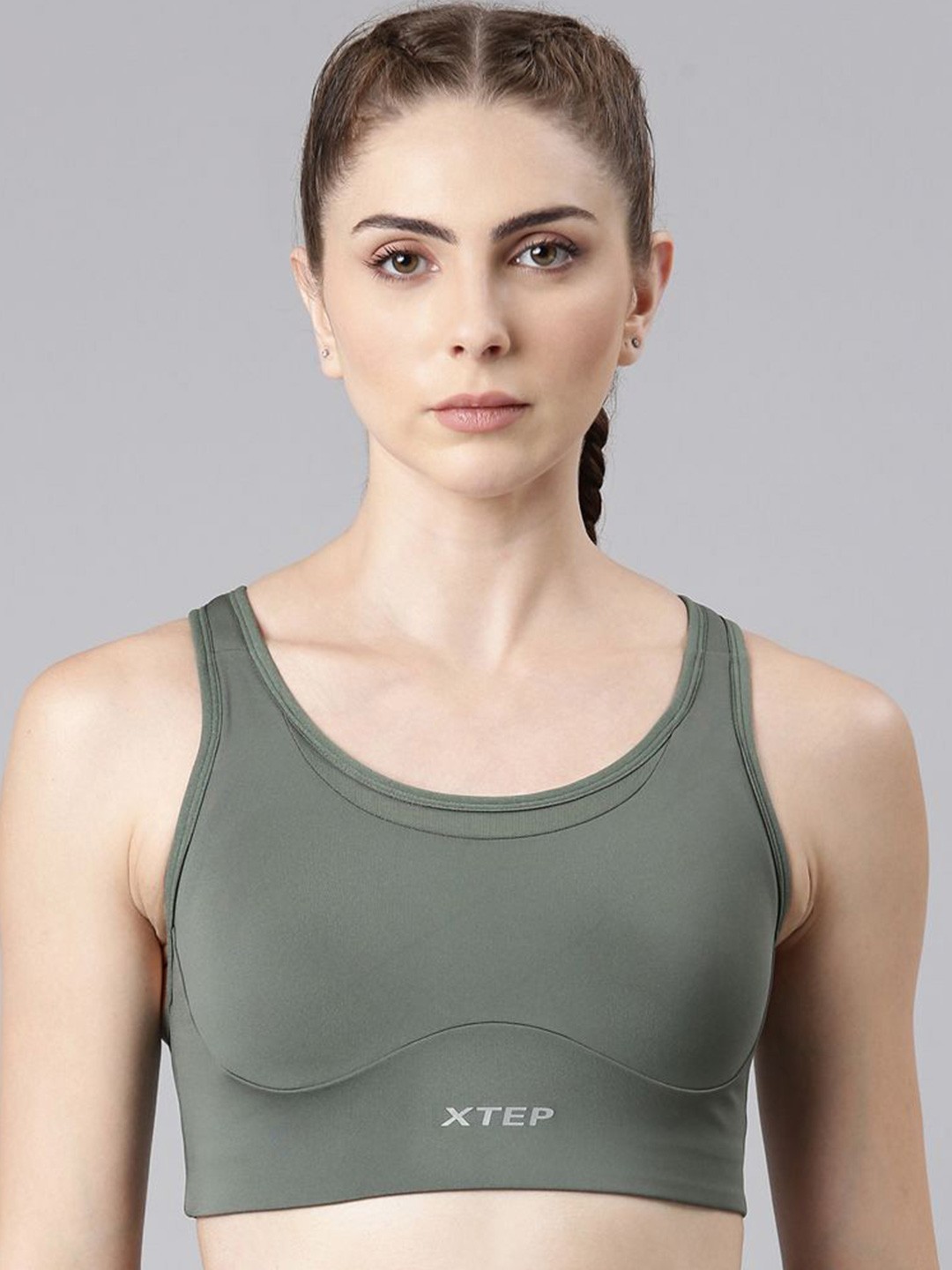 

Xtep Women Full Coverage Lightly Padded Bra, Green
